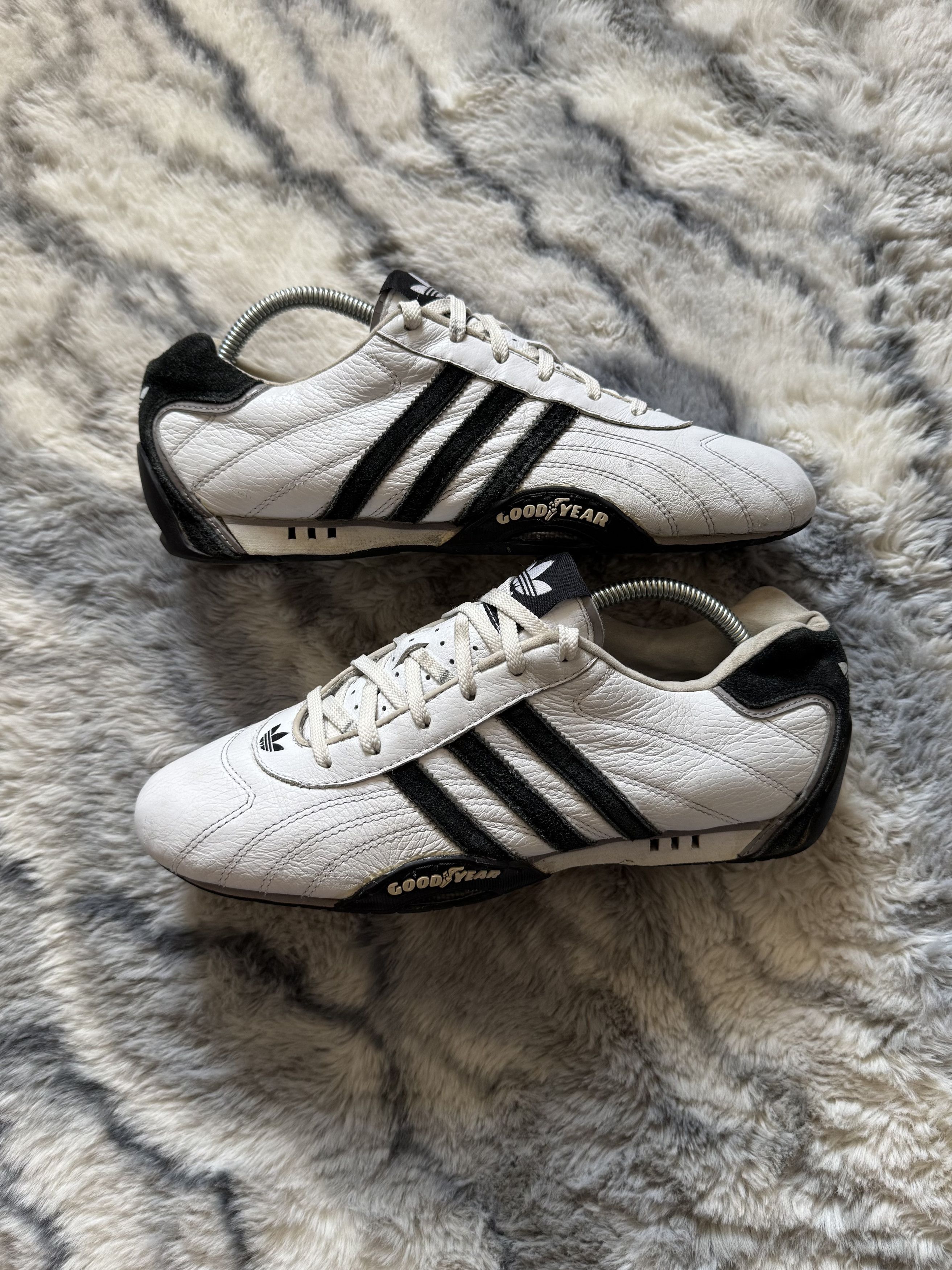 Vintage Y2K Adidas Goodyear White Leather Sneakers