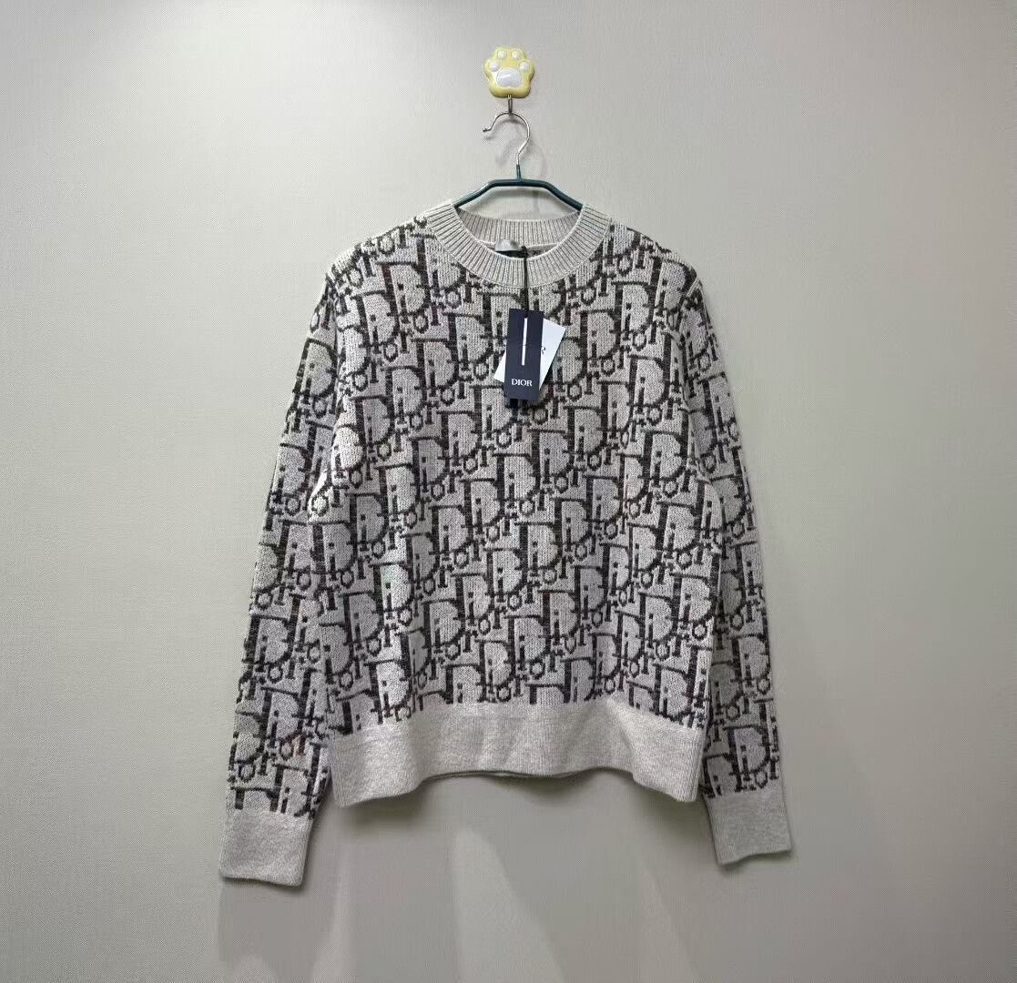 Dior dior logo sweater in beige, size L Size L / US 10 / IT 46 - 1 Thumbnail