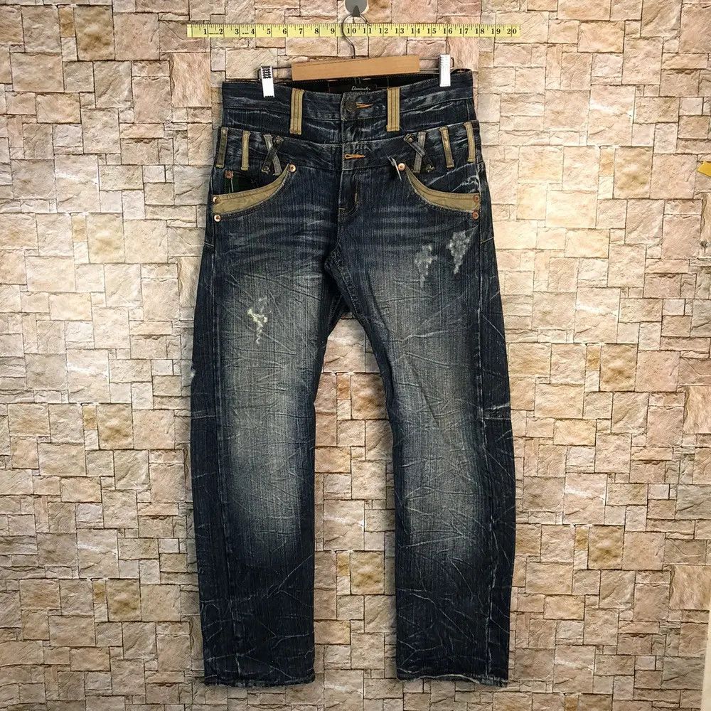 Japanese Brand DL Dominate faded double waist Distressed Denim Pants #A432 Size US 30 / EU 46 - 10 Thumbnail