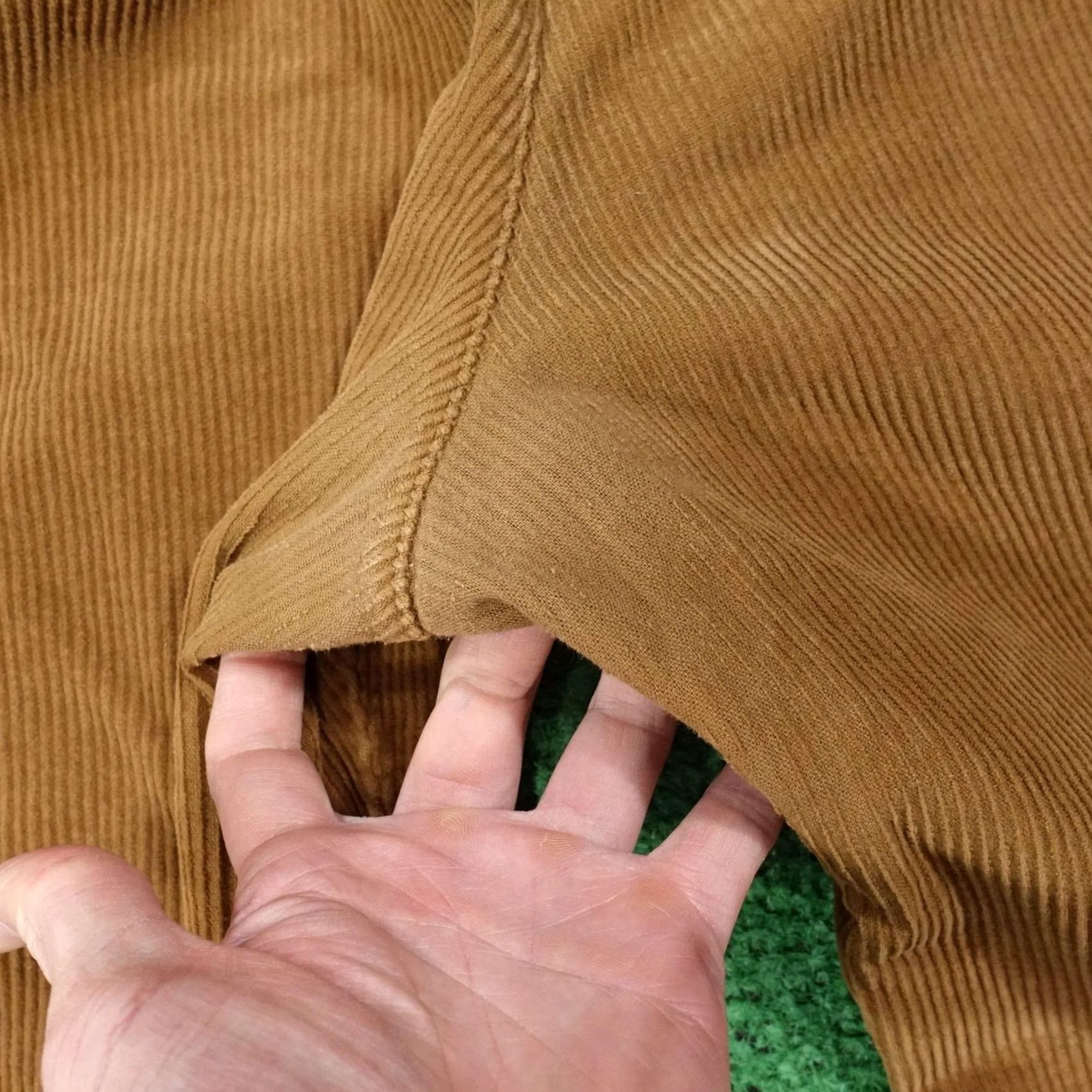 Brooks Brothers Brooks Brothers Pants Mens 38x32 Brown Corduroy Dress Pants Flat Front Straight Leg, Regular, Zip, Pockets, Solid, 100% Cotton, Brown, Mens Size US 38 / EU 54 - 6 Thumbnail
