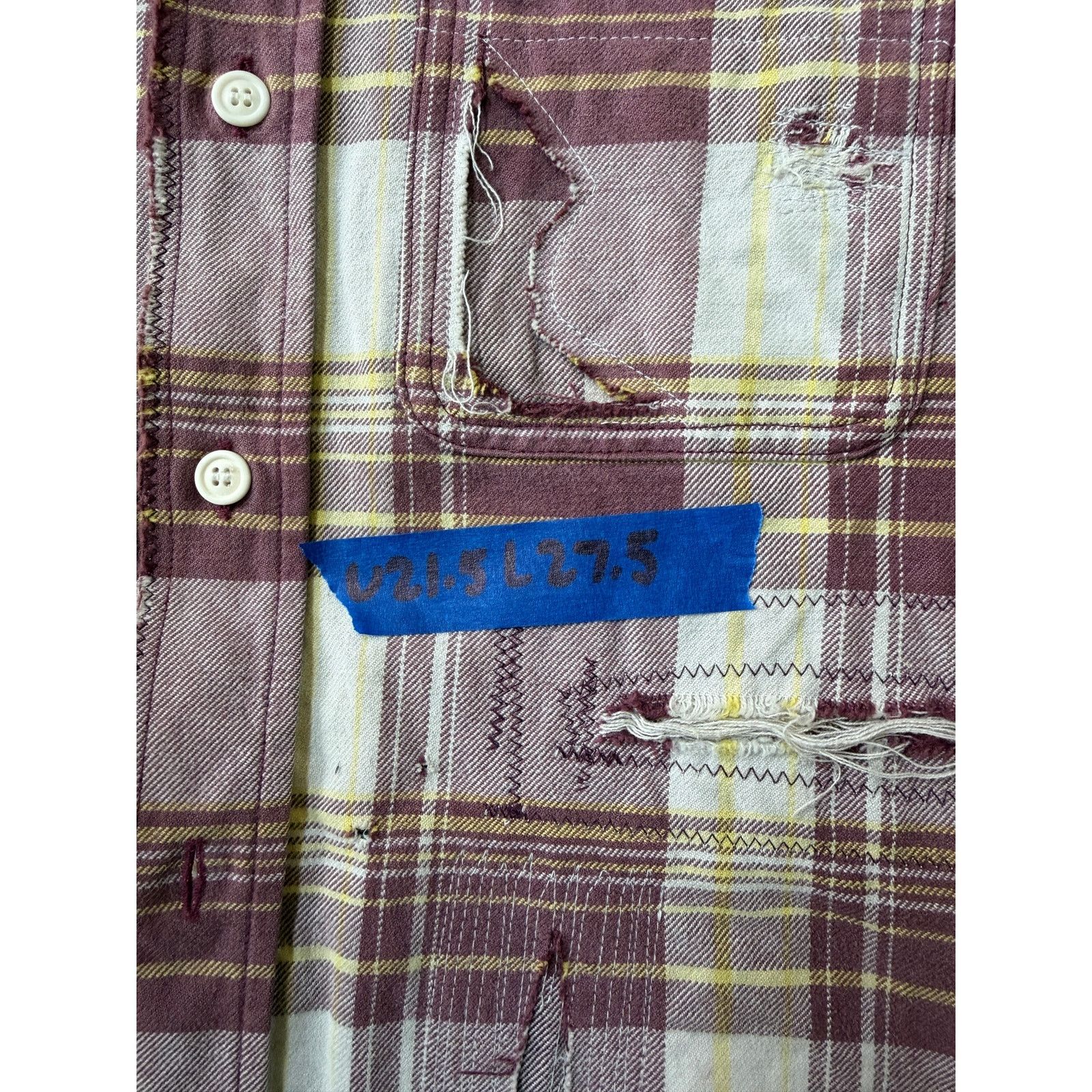 Visvim $2180 visvim Crash Lumber Distressed Check Shirte Size US S / EU 44-46 / 1 - 7 Thumbnail
