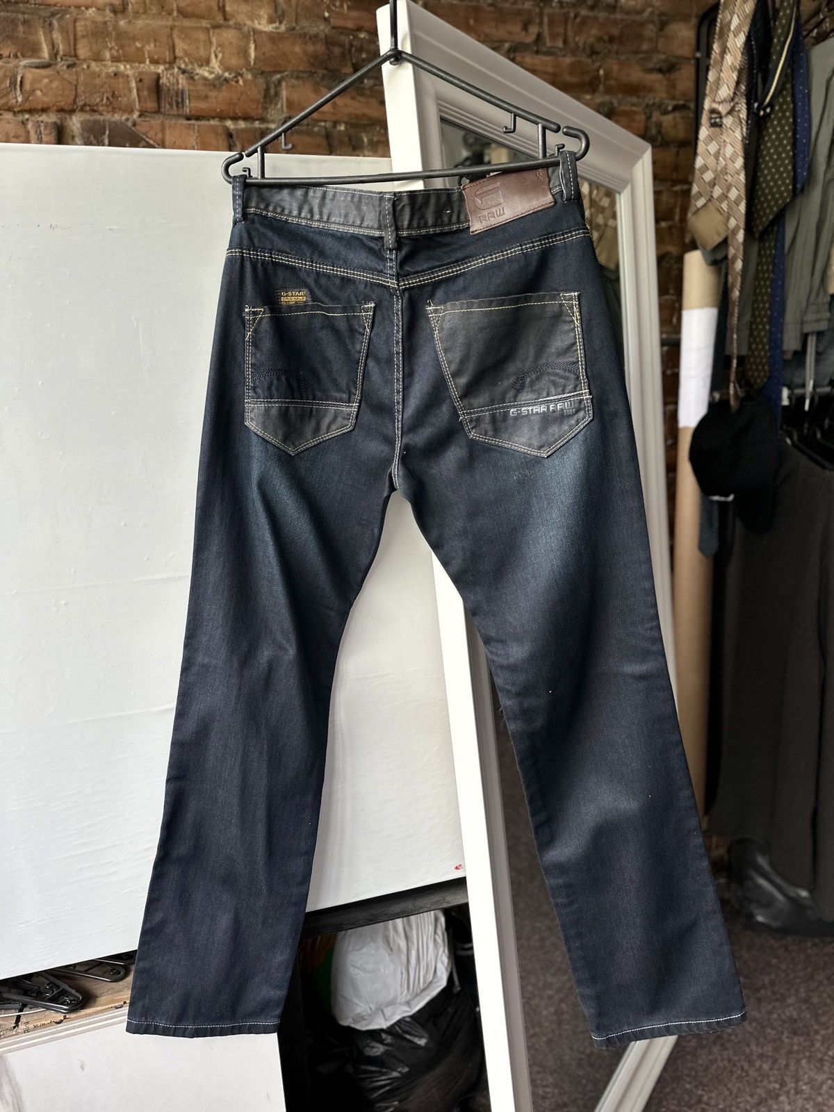 Men’s Jeans G-Star Raw Bladel Loose Kraft Embro Dark Blue