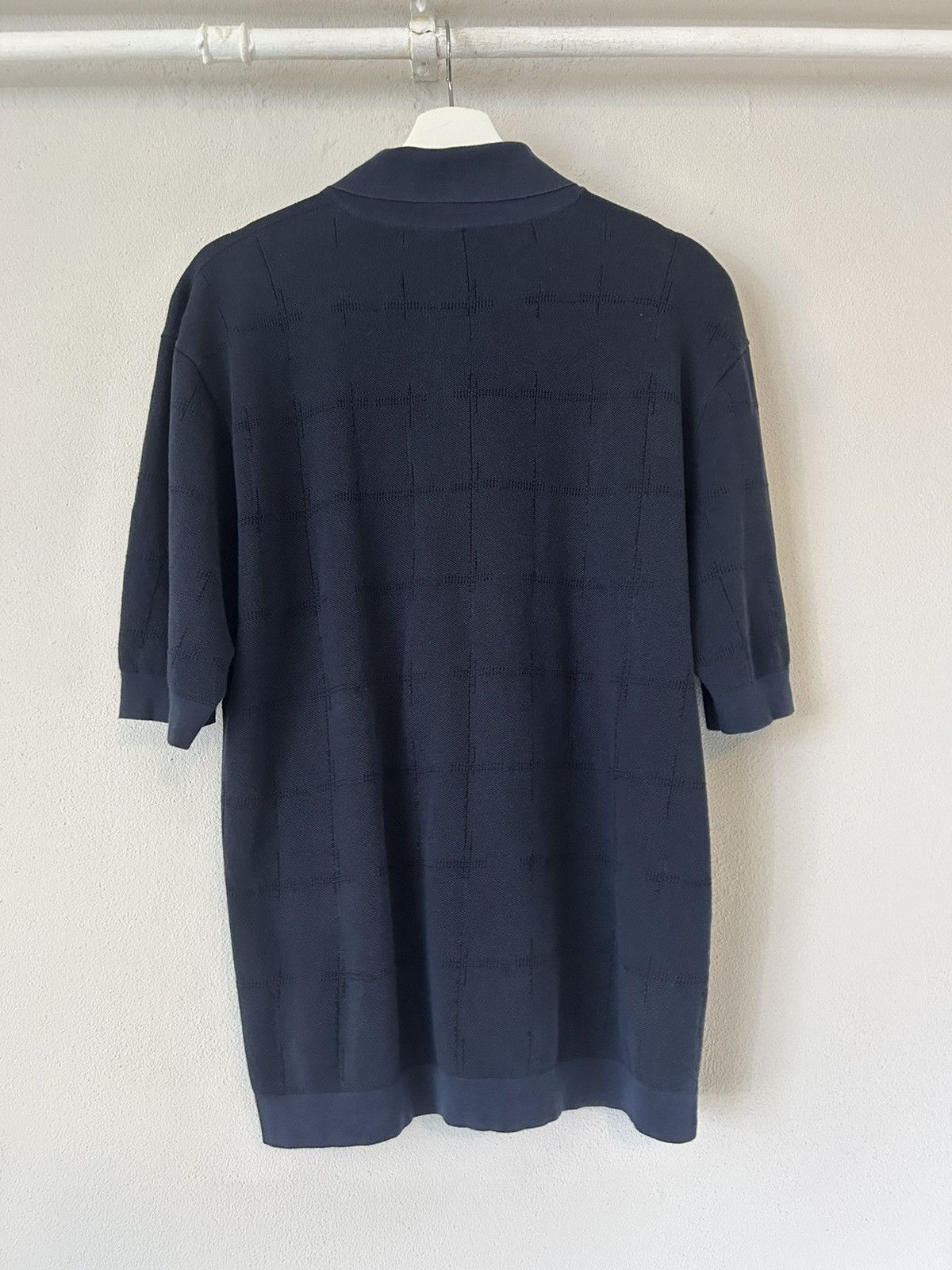 Hermes Textured Navy Polo Shirt Size US L / EU 52-54 / 3 - 8 Thumbnail