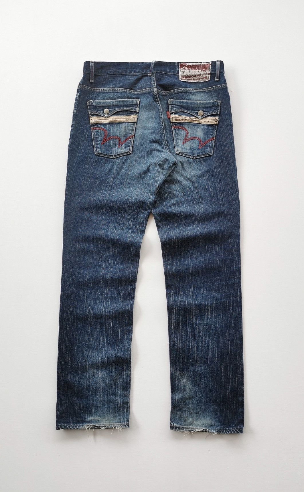 Edwin Edwin Slim Fit Distressed Denim Jeans Size US 35 - 6 Thumbnail