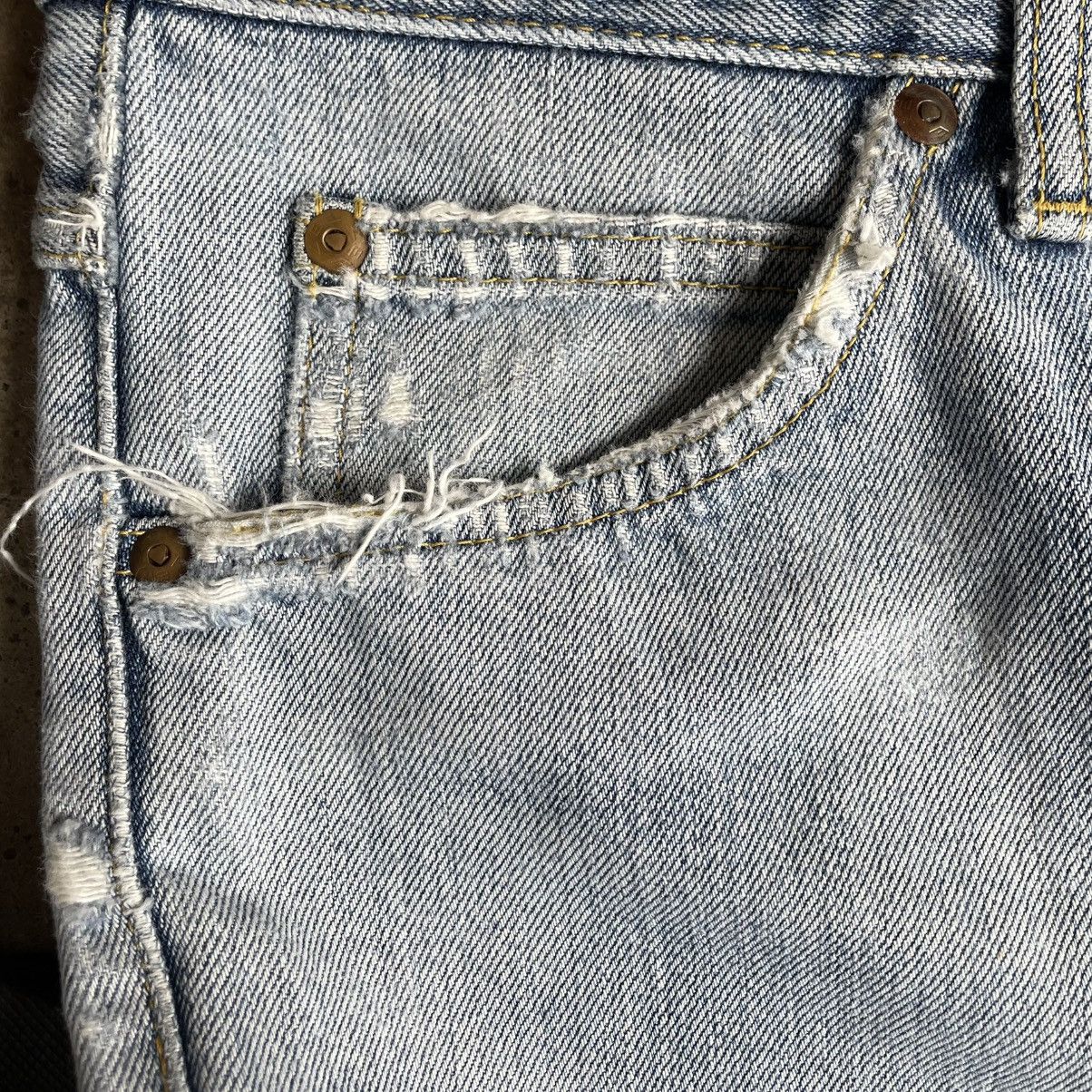 Lee 🔥Vintage Lee Riders Stoned Washed Ripped Distress Jeans Size US 31 - 10 Thumbnail