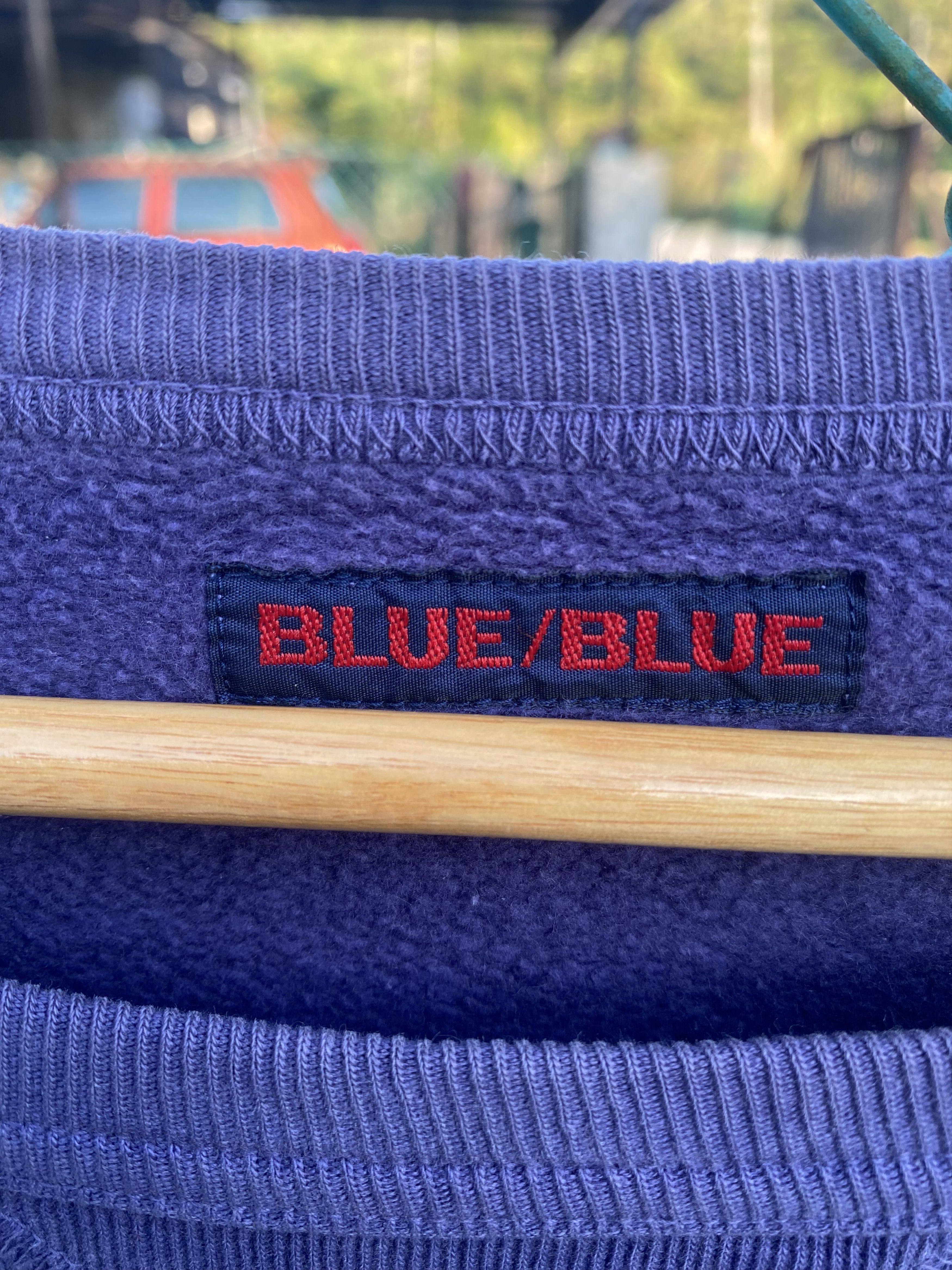 Blue Blue Japan Distressed BLUE BLUE sun faded crewneck Size US M / EU 48-50 / 2 - 7 Thumbnail