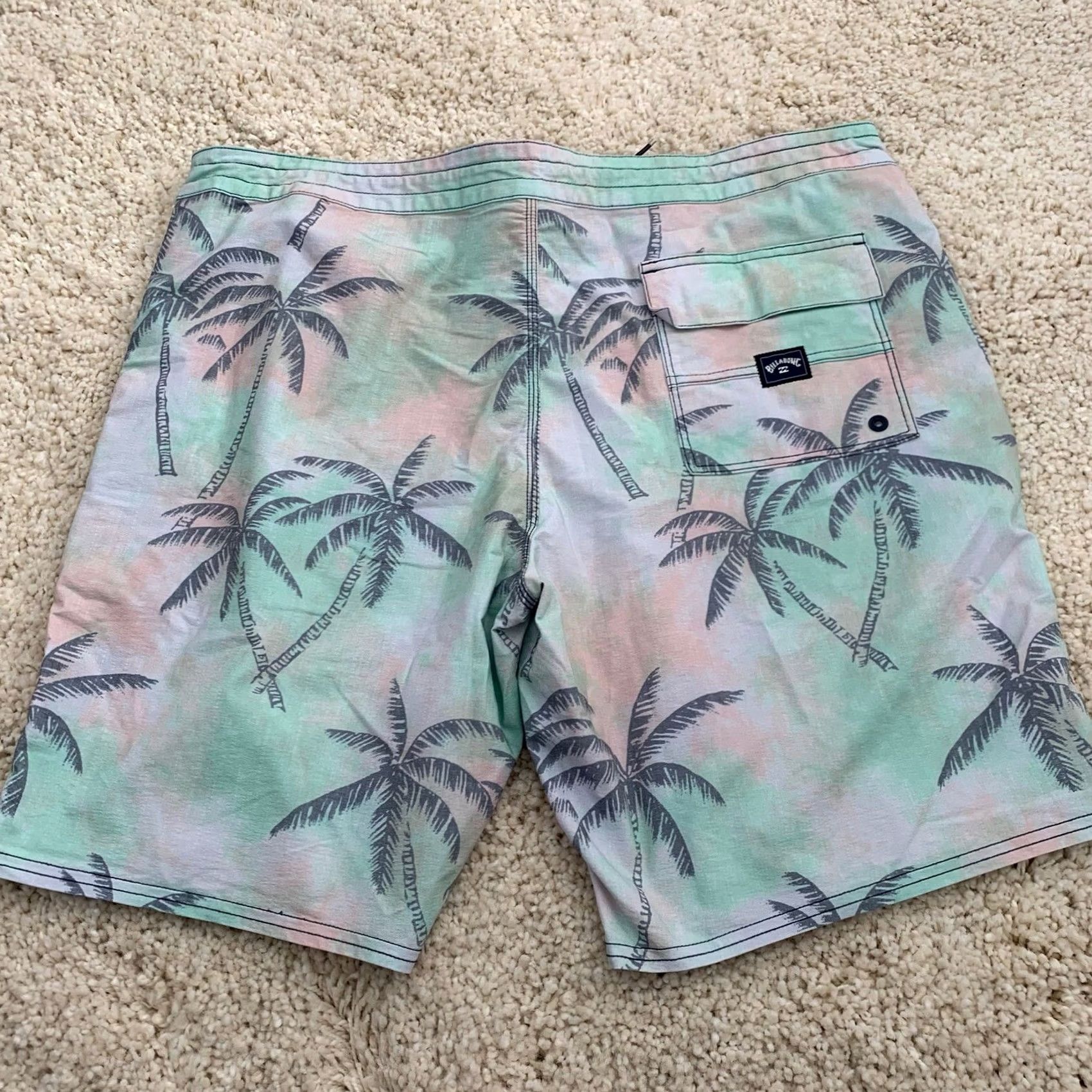 Billabong Billabong Board Shorts Mens 38 Pastel Palm Trees Tie Dye Multicolor Beach 90s Theme Mens Size US 38 / EU 54 - 3 Thumbnail