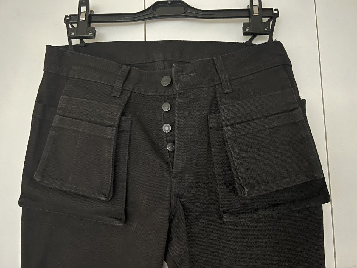 Helmut Lang 2004 3D holster cargo pockets raw denim jeans