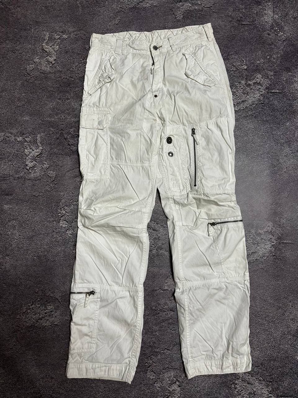 90s RALPH LAUREN 2way cargo pants 刺繍 白 90s 90年代 カーゴパンツ ミリタリーパンツ 白 ホワイト 生成り