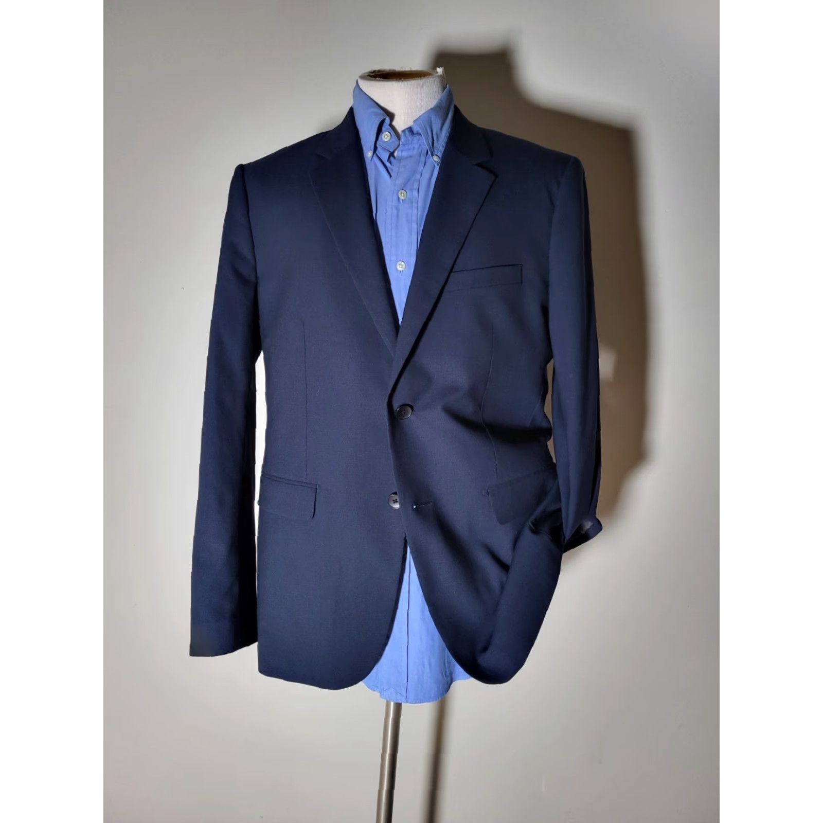 Theory Theory Sport Coat Notch Blazer Navy Blue Wool Stretch 42R New Regular Slim Men’s Jacket Size 42R - 3 Thumbnail
