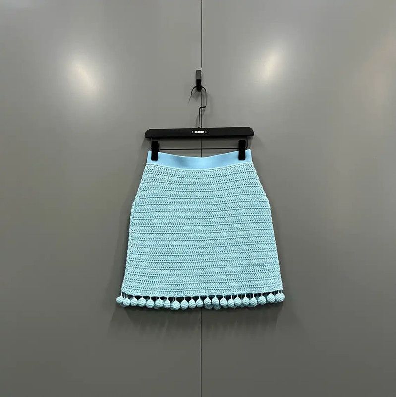Burberry Burberry Summer Blue Cotton Skirt Size 23" - 1 Thumbnail