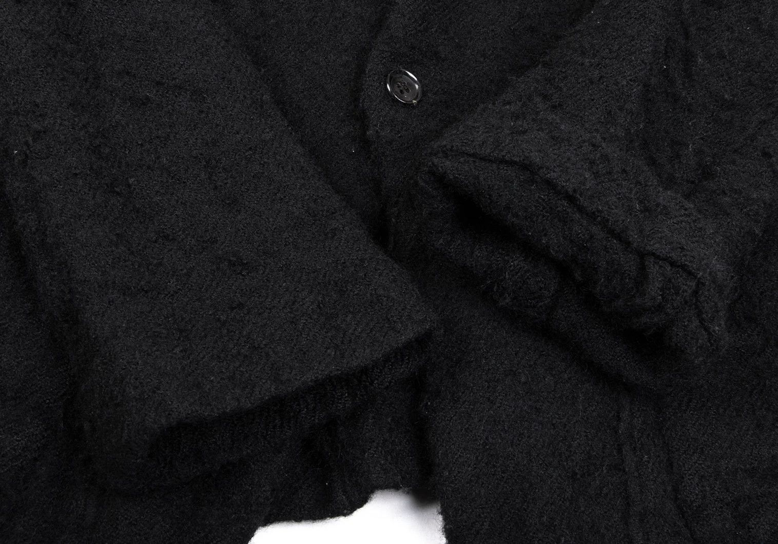 Comme des Garcons Homme Plus Wool Felt Curved Jacket in Black Size M Size US M / EU 48-50 / 2 - 9 Thumbnail