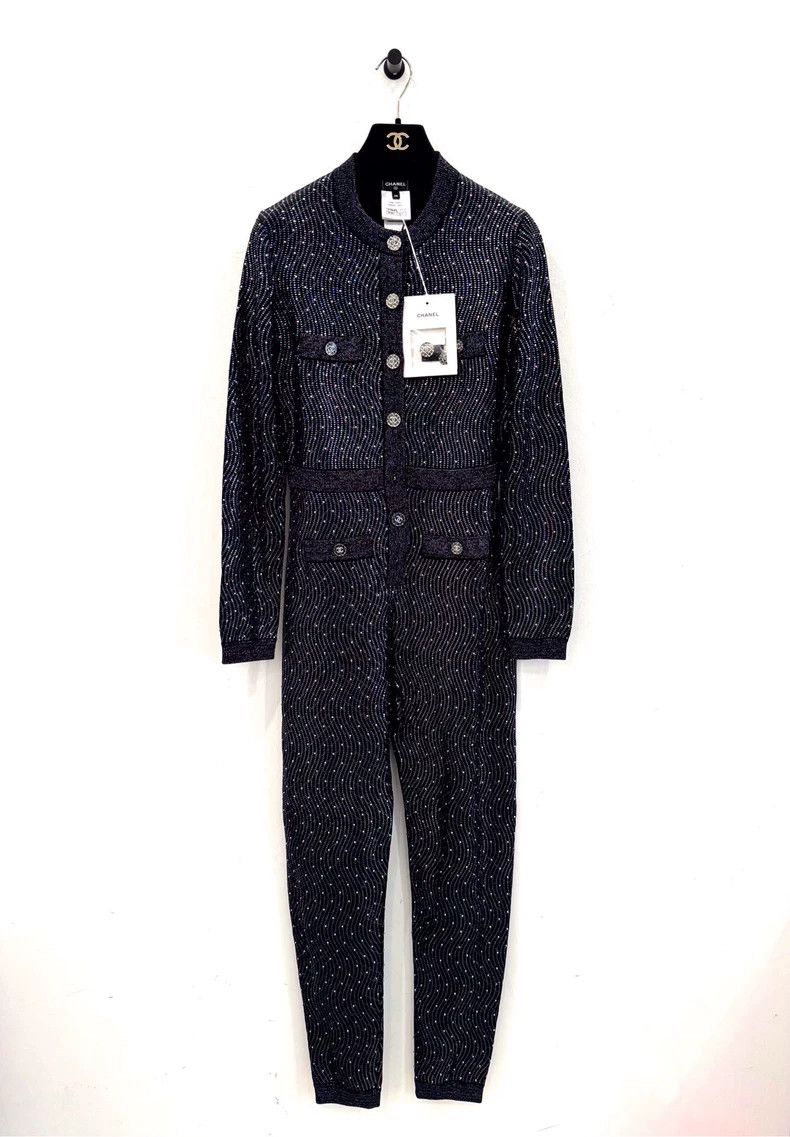 Chanel Chanel Women's Black Jumpsuit with Colorful and Sequins Size XS / US 0-2 / IT 36-38 - 1 Thumbnail