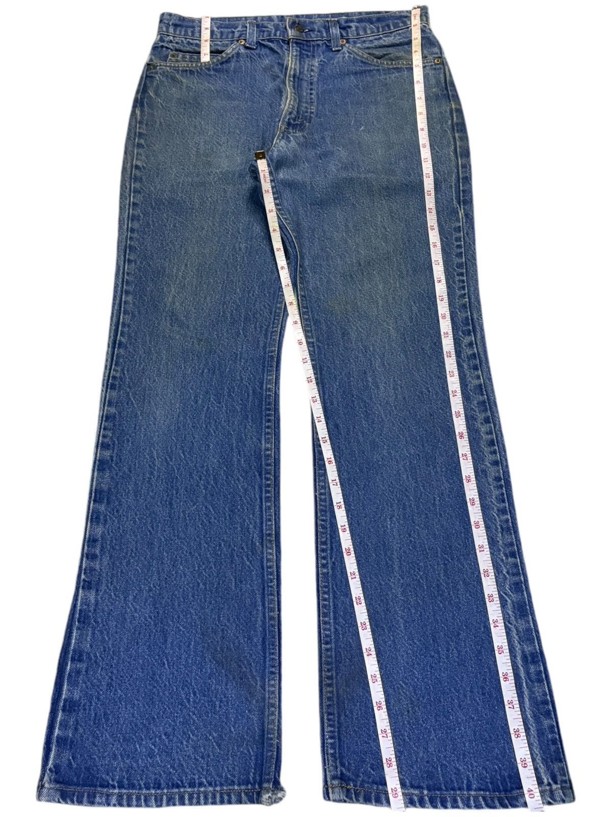 Levi's Vintage 70s Levis 517 Orange Tab Mud Wash Flare Jeans Size US 30 / EU 46 - 13 Thumbnail