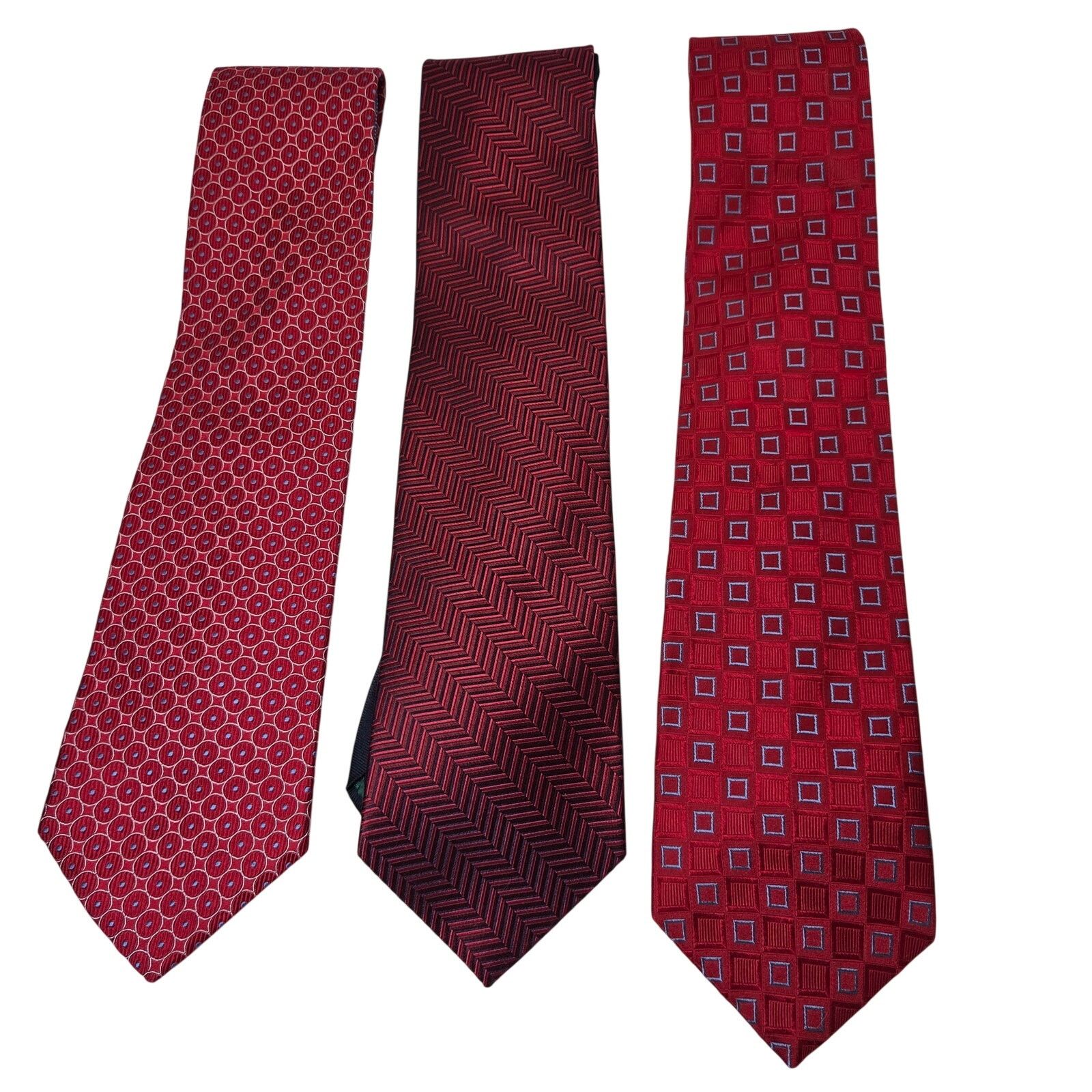 Tommy Hilfiger Tommy Hilfiger Silk Tie Lot 3 Red USA Classic 3.75 Size ONE SIZE - 5 Thumbnail
