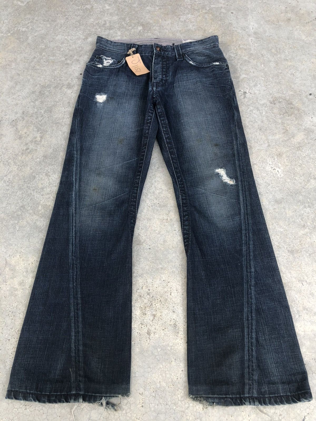 If Six Was Nine Japanese Stitch’s Flared Jeans Distressed Denim Size US 32 / EU 48 - 1 Thumbnail