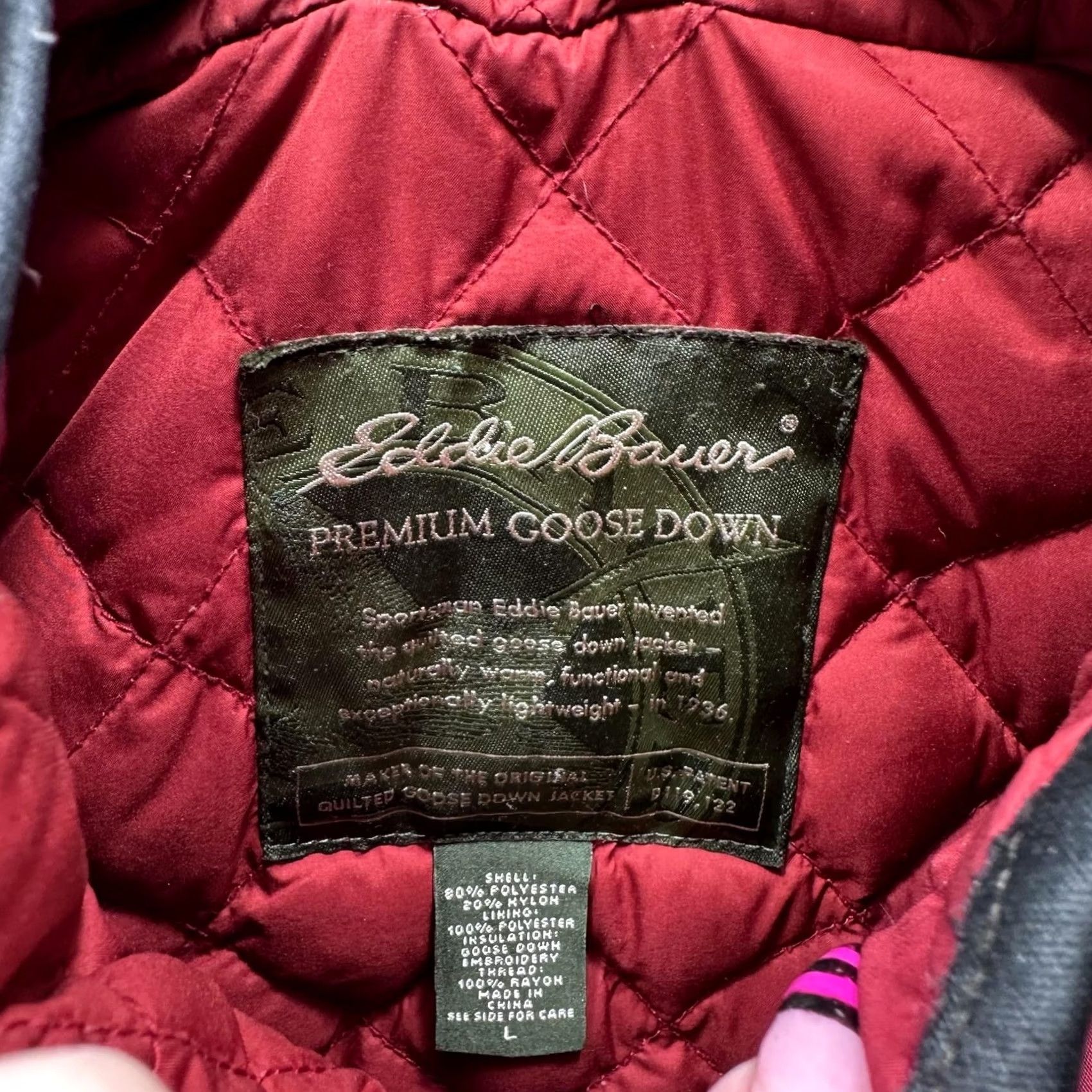 Eddie Bauer Eddie Bauer Jacket Womens L Pink Quilted Floral Down Puffer Zip Pockets Size L / US 10 / IT 46 - 5 Thumbnail