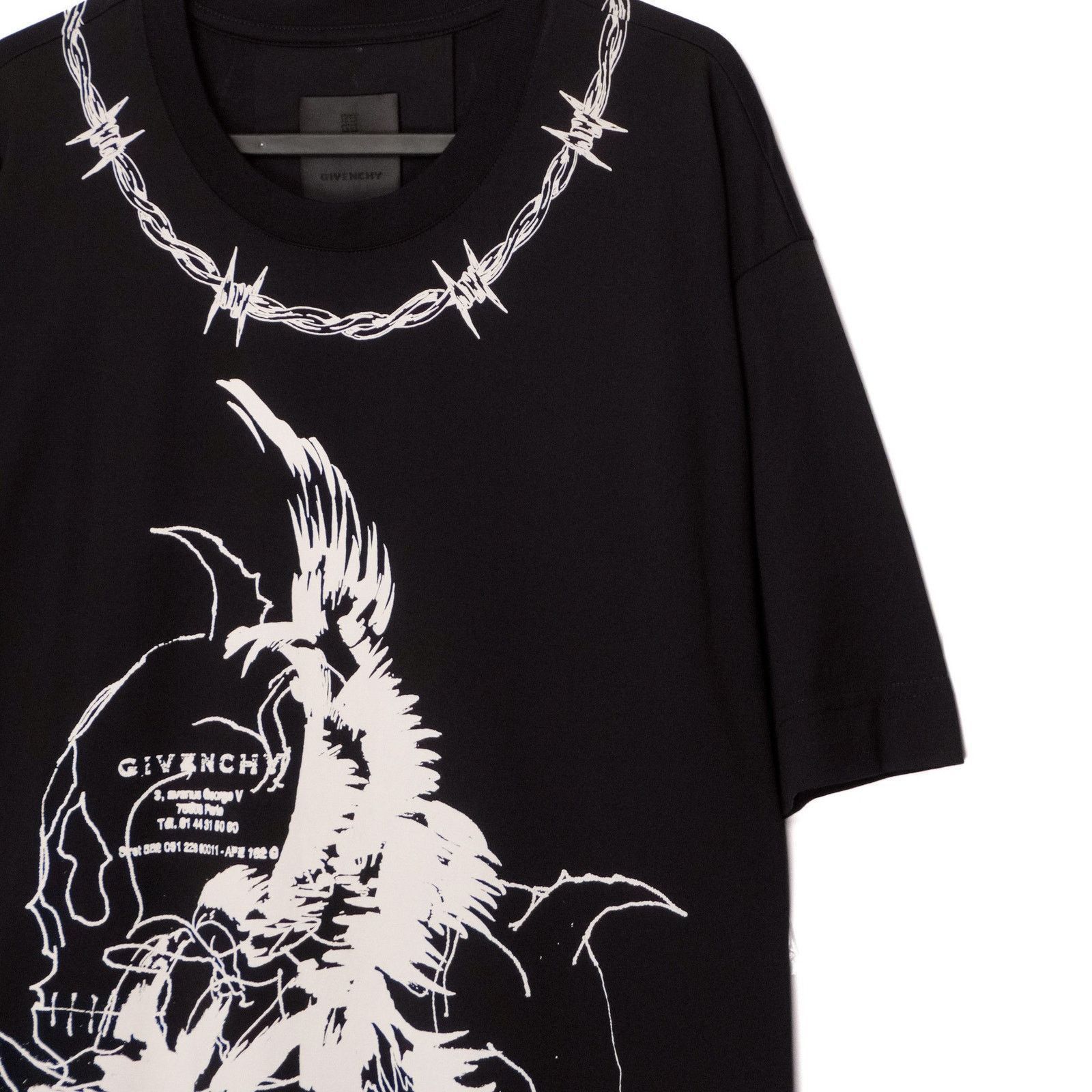 Givenchy Givenchy Barbed Iconic Gothic Logo Print Oversized Tee Shirt Size US L / EU 52-54 / 3 - 3 Thumbnail