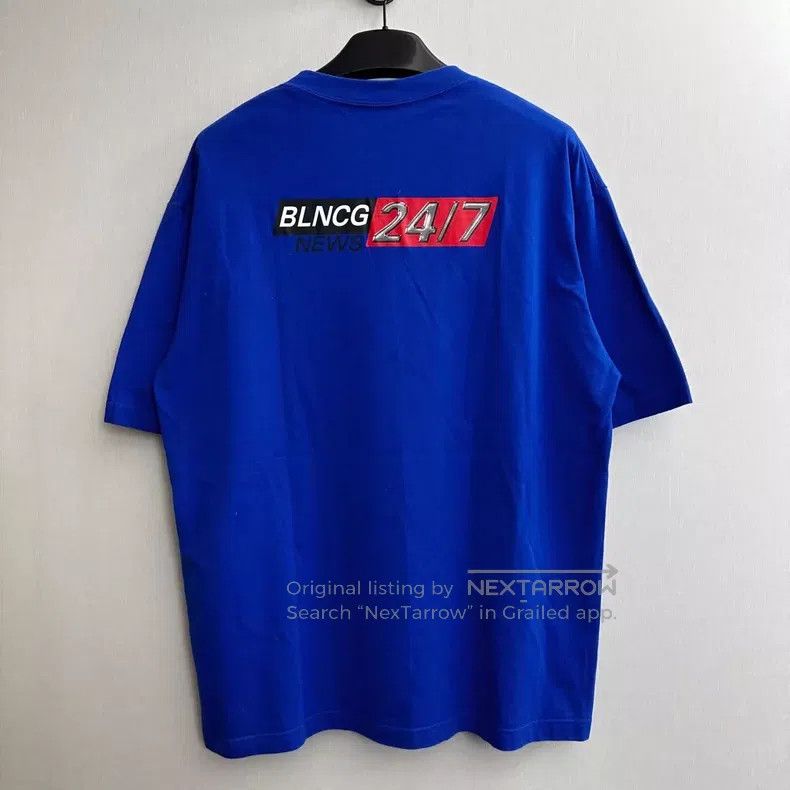 Balenciaga Balenciaga Blue Logo short sleeve/L Size US L / EU 52-54 / 3 - 2 Thumbnail