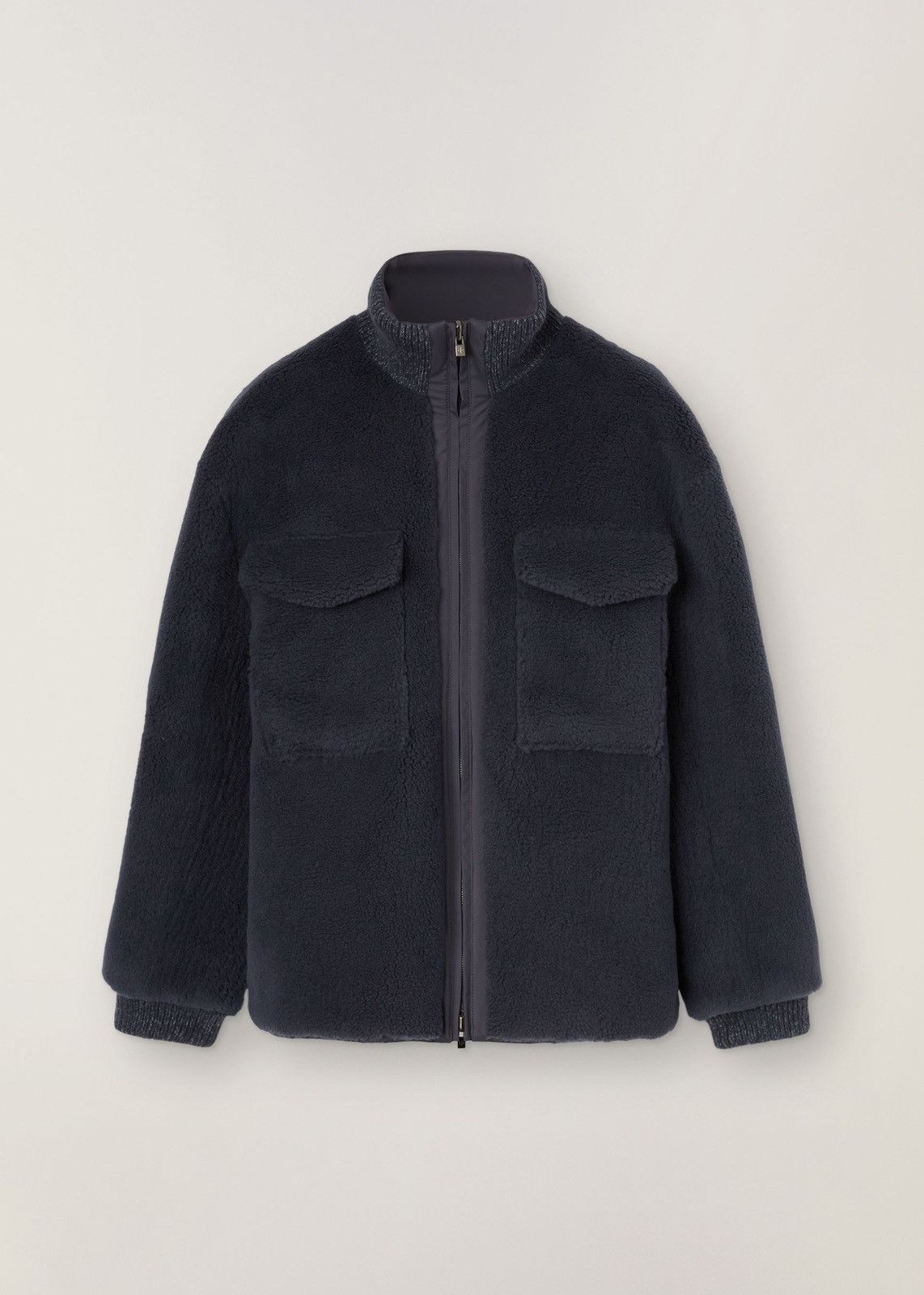 image of Loro Piana O1Loc1C0124 Reversible Jacket In Blue, Women's (Size Small)