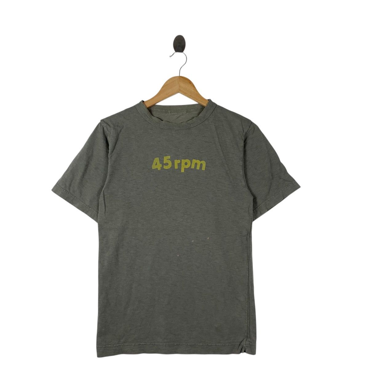 45rpm Vintage 45RPM STUDIO Natural Pure Dye Center Logo Tee Shirt Size XS / US 0-2 / IT 36-38 - 3 Thumbnail