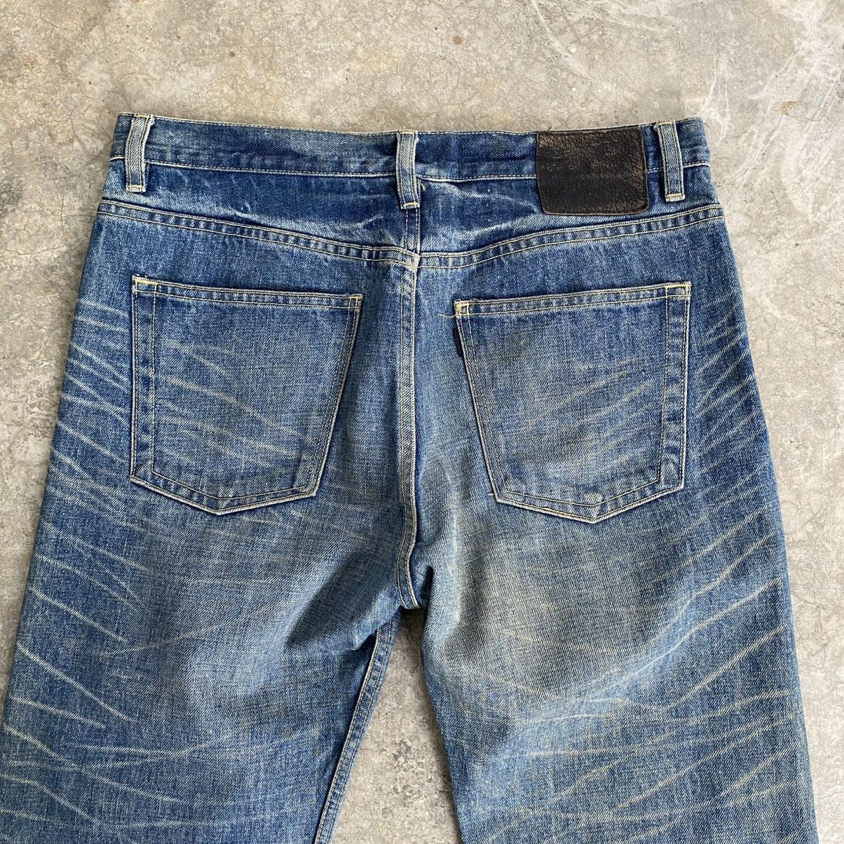 Lad Musician 2000’s Lad Musician Whisker Washed Straight Leg Denim Jeans Size US 33 - 15 Thumbnail