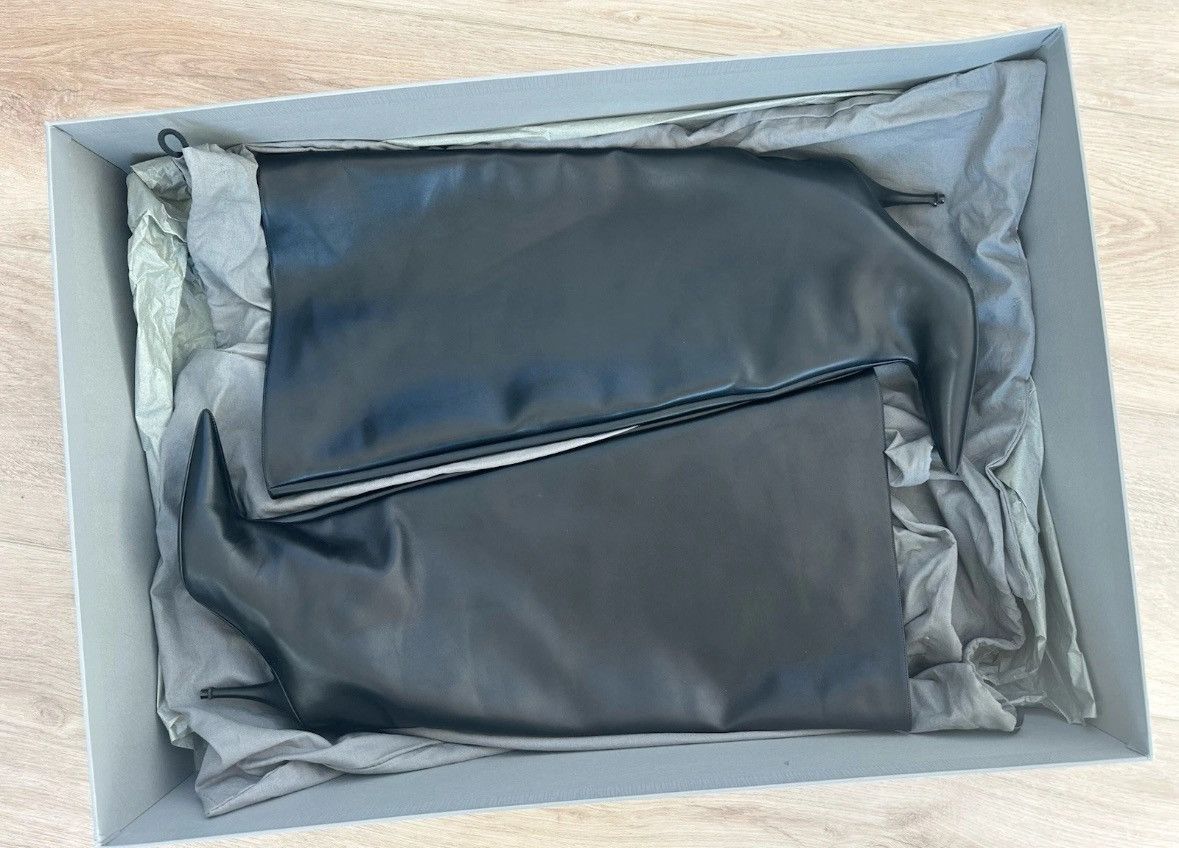 Balenciaga Balenciaga Italy Women's Black New Wader 90 Leather Boots Size US 6 / IT 36 - 4 Thumbnail
