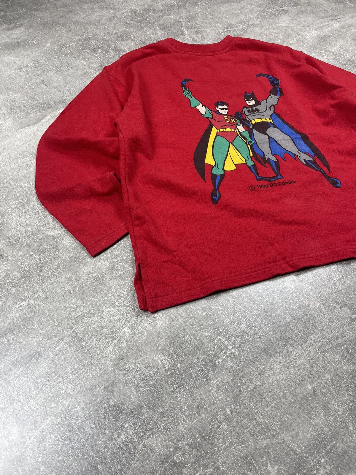 DC Comics × Vintage DC Comics Beatman&Robin Vintage 1998 Red Printed Sweatshirt Size US L / EU 52-54 / 3 - 2 Thumbnail