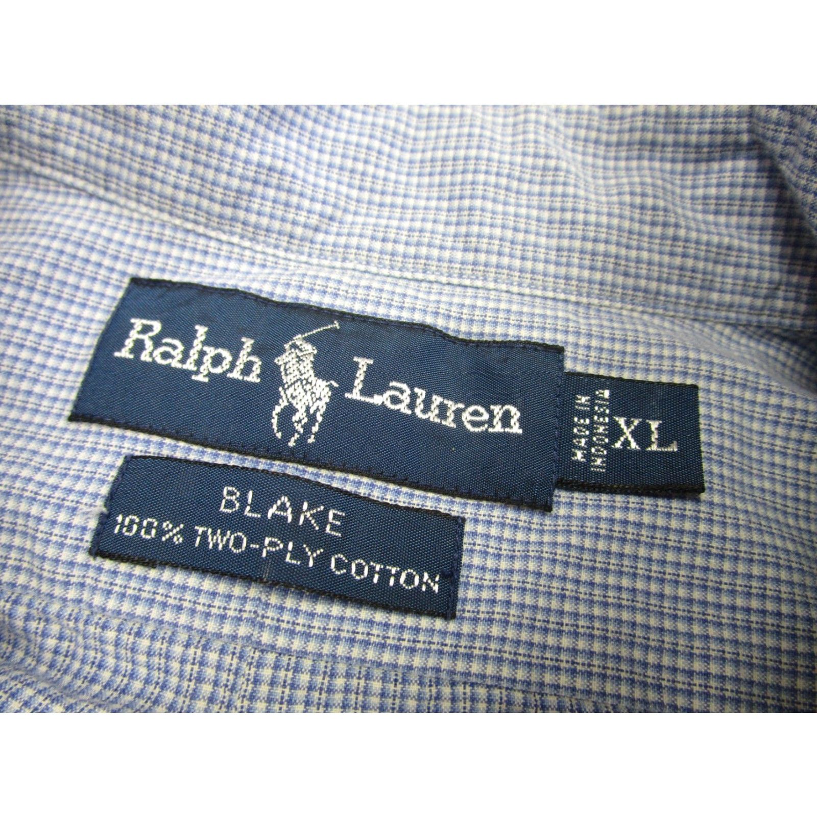 Ralph Lauren VINTAGE Ralph Lauren Shirt Mens XL Long Sleeve Blue Plaid Button-Down Polo Logo Classic Fit Office & Casual Size US XL / EU 56 / 4 - 5 Thumbnail