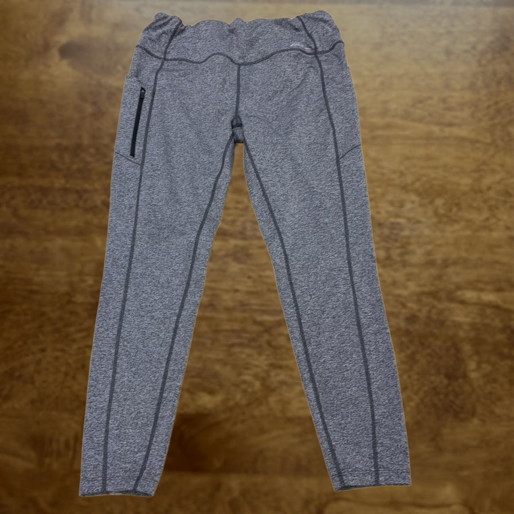Eddie Bauer Eddie Bauer Leggings Womens XL Gray Ankle Knit Elastic Waist Zip Pocket Gym Size 40" / US 18 - 1 Thumbnail