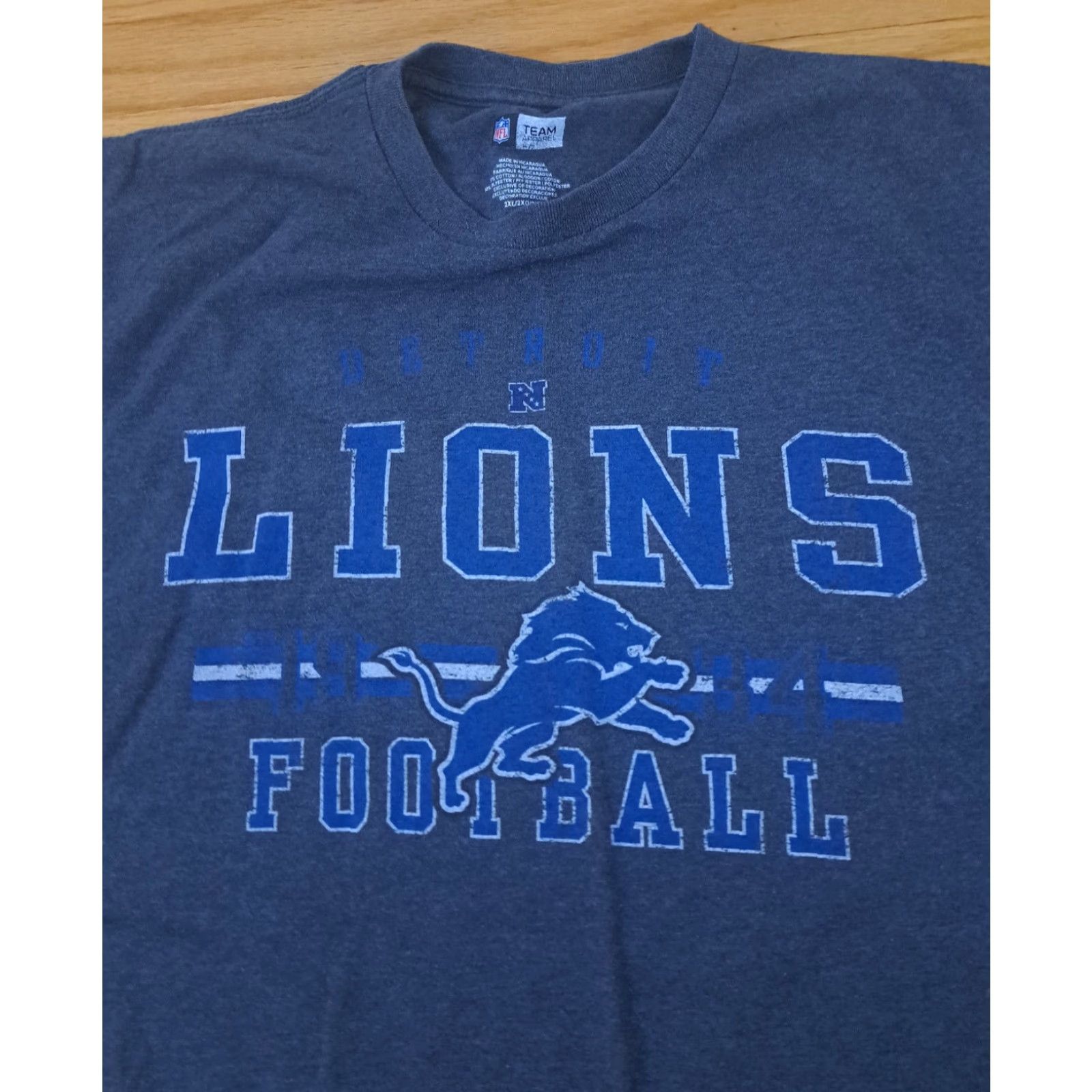 NFL NFL Detroit Lions Football T-Shirt 2XL Black Unisex Adults Night Train Football Theme Mens/Womens? Size US XXL / EU 58 / 5 - 3 Thumbnail