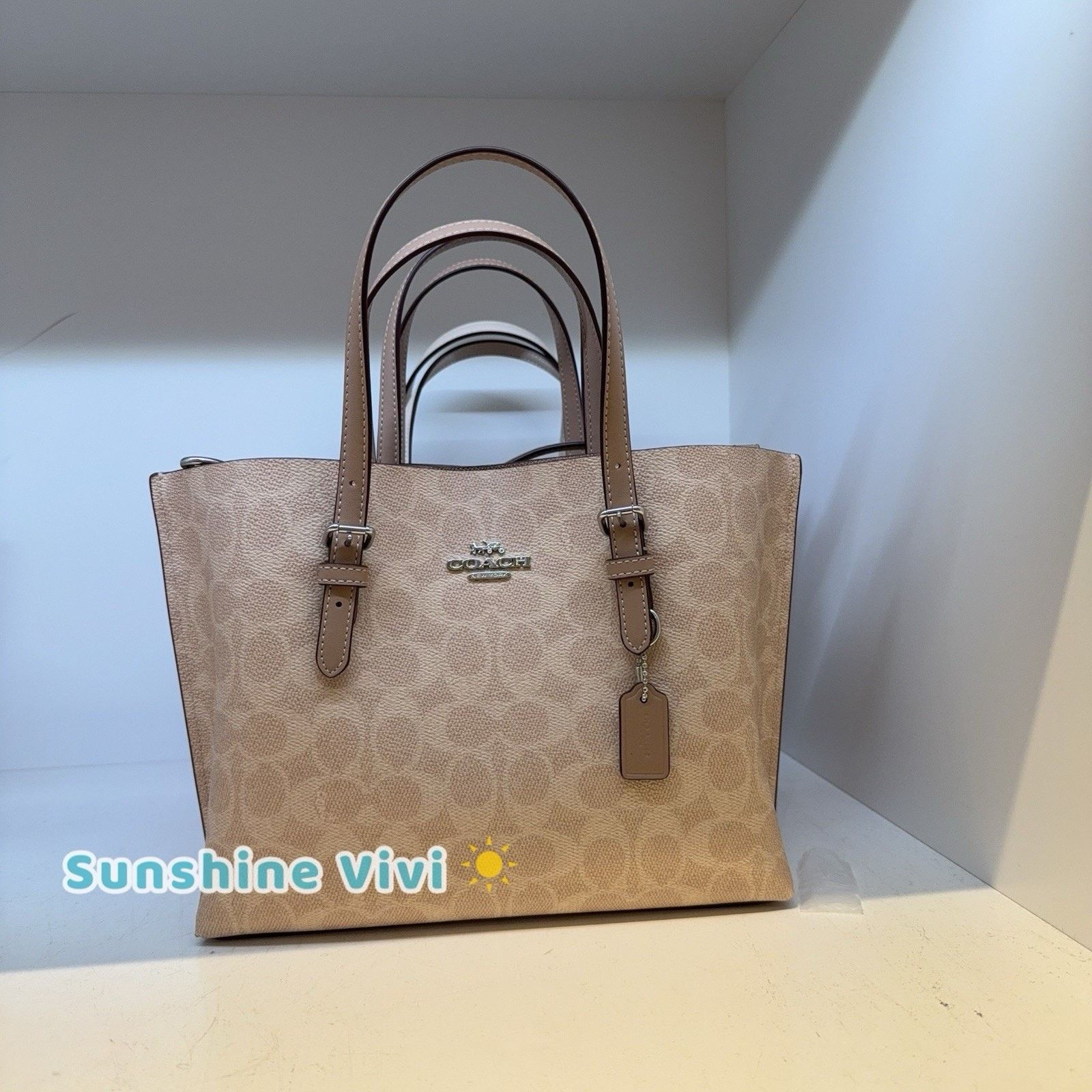 Coach NWT Coach Mollie Tote 25 Crossbody Strap CV965 SV/SAND/TAUPE Size ONE SIZE - 1 Thumbnail