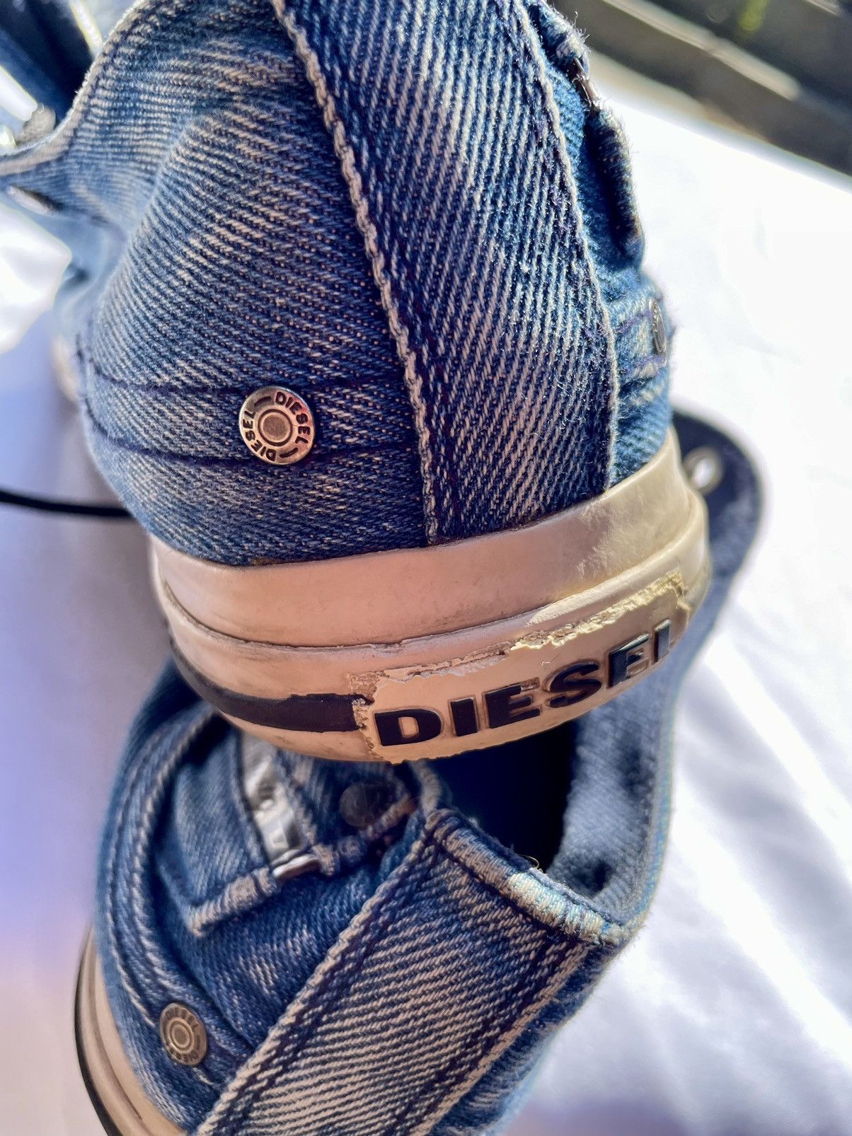 Diesel × Seditionaries × Vintage Diesel Denim Sneakers Size US 10 / EU 43 - 2 Thumbnail