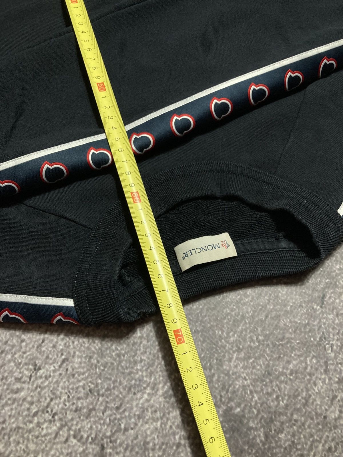 Moncler Moncler Maglia Girocollo Navy Blue Sweatshirt Logos Sleeves Size US M / EU 48-50 / 2 - 14 Thumbnail