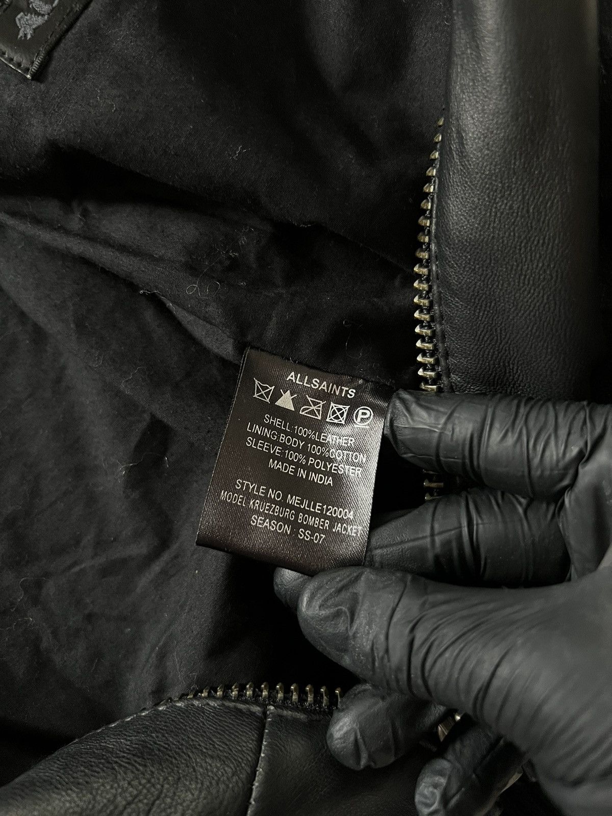 Allsaints All Saints Ramones Leather RARE Avant Garde Y2K Jacket large Size US L / EU 52-54 / 3 - 25 Thumbnail