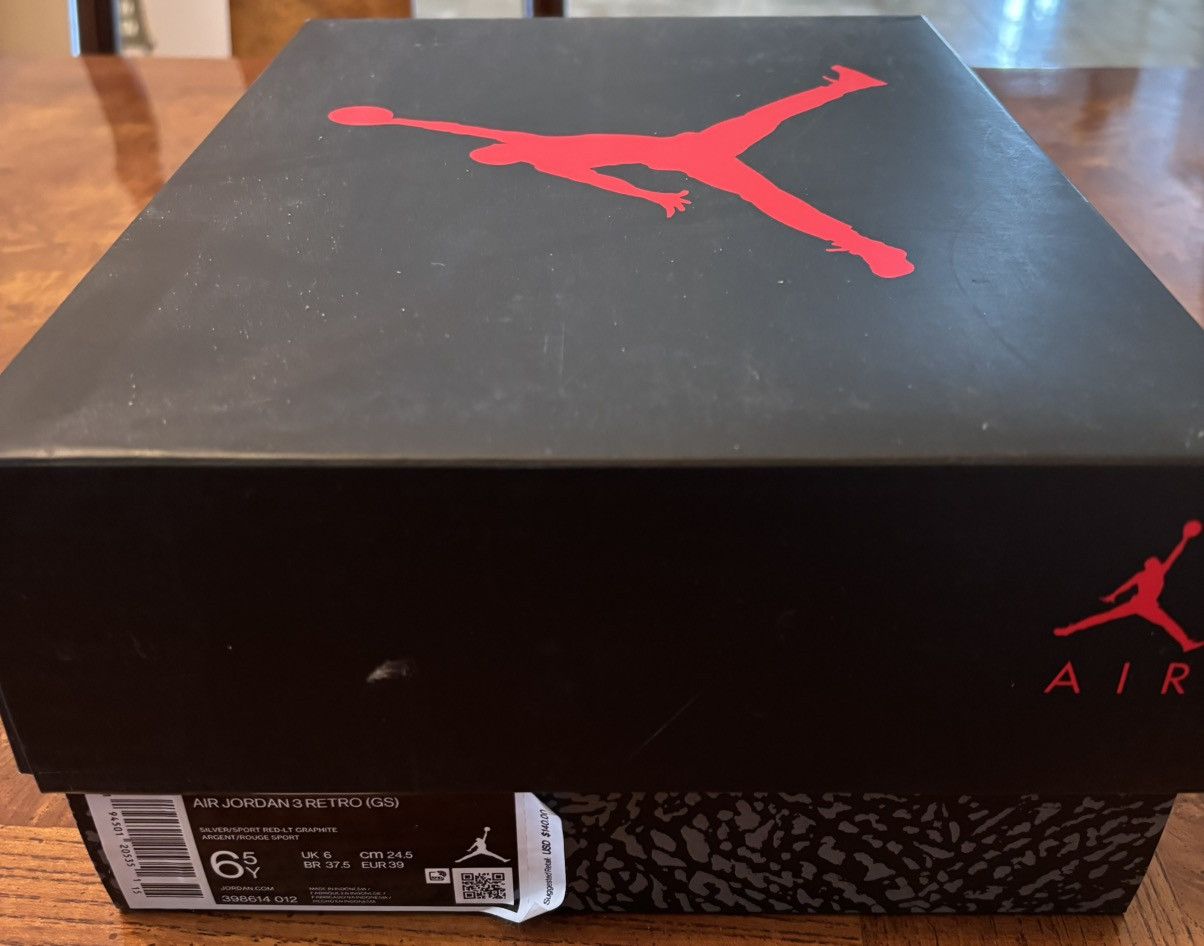 Jordan Brand Air Jordan 3 Retro GS 'Cool Grey' 2021 Size US 6.5 / EU 39-40 - 8 Thumbnail
