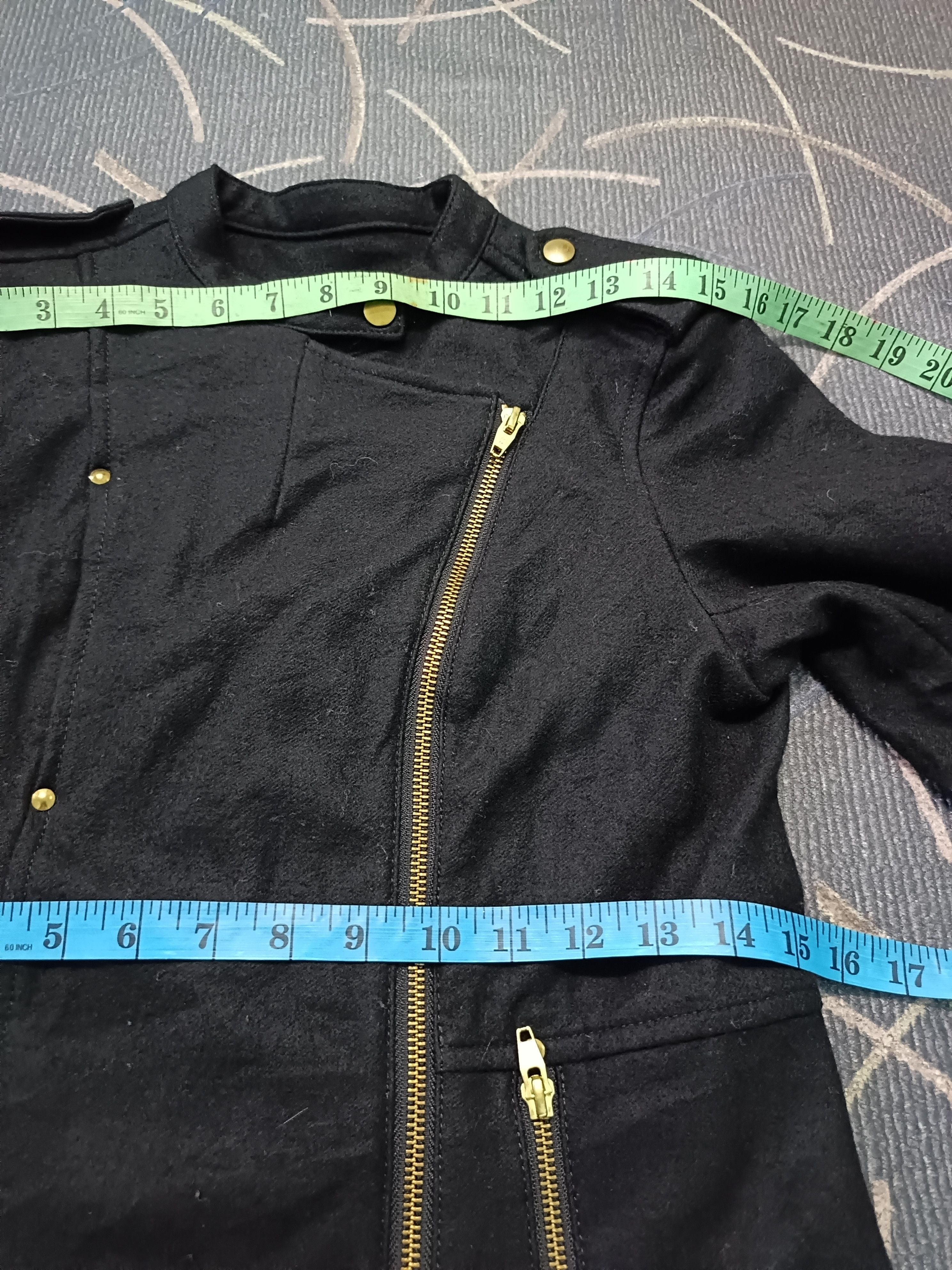 Designer × Japanese Brand Muse Asymmetric Zip Wool Blend Black Jacket Size S / US 4 / IT 40 - 11 Thumbnail
