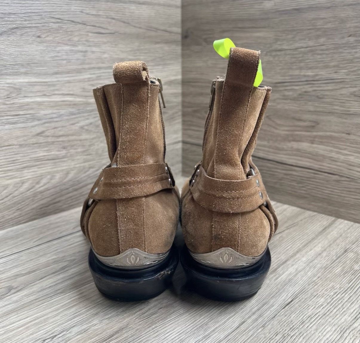 Balenciaga Balenciaga Santiago Khaki Metal Toe Ankle Boots J41 Size US 9.5 / EU 42-43 - 4 Thumbnail