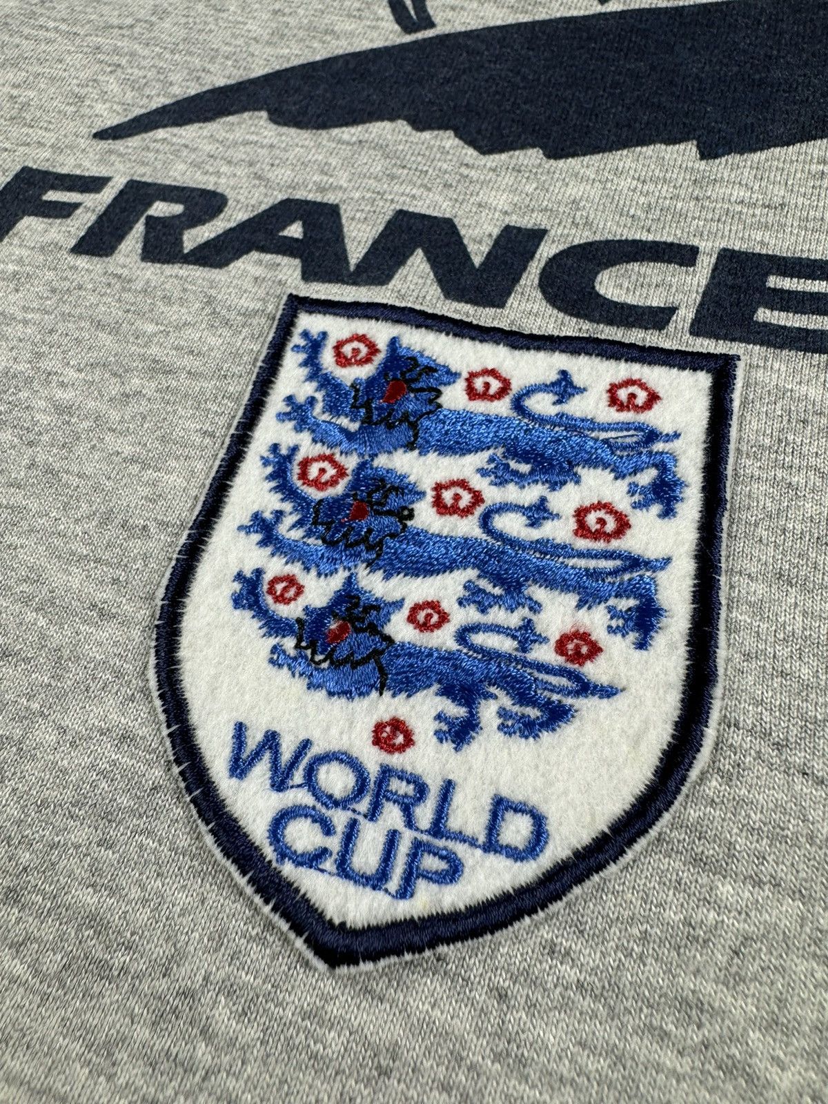 Vintage France 1994 ISL England 1998 Football Shirt Tee Jersey Size US XL / EU 56 / 4 - 9 Thumbnail