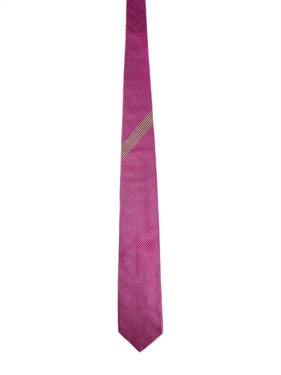 Salvatore Ferragamo Salvatore Ferragamo Plaid Plain Purple Silk Tie Size ONE SIZE - 2 Thumbnail