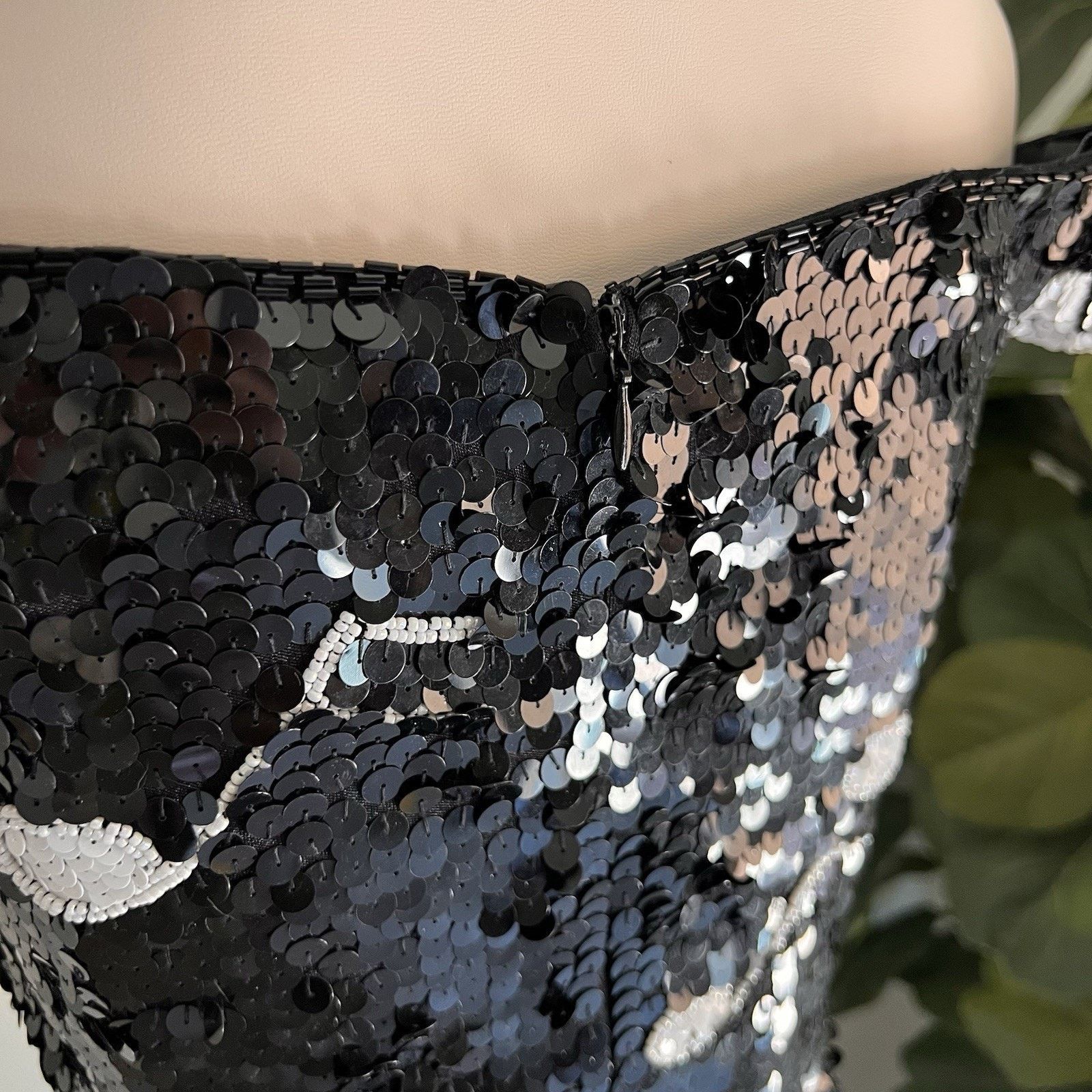 Other Vintage Nadine (S) Beaded Piano Music Sequin Cocktail Dress Size S / US 4 / IT 40 - 5 Thumbnail