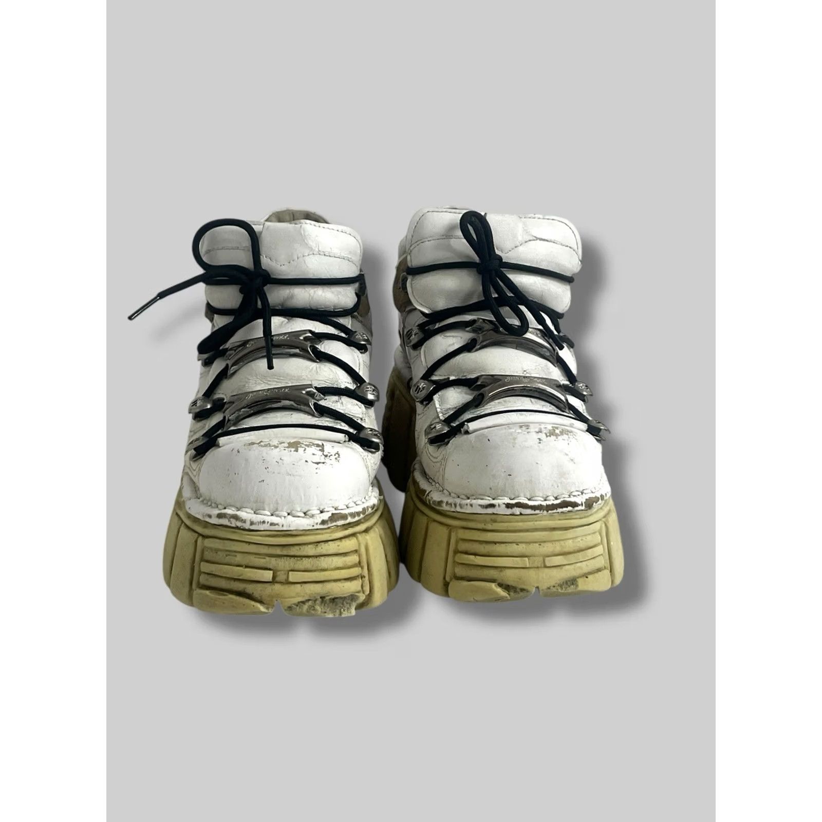 New Rock New Rock M-106 Platform Boot White EU 37 Womens Size US 4 / IT 34 - 3 Thumbnail