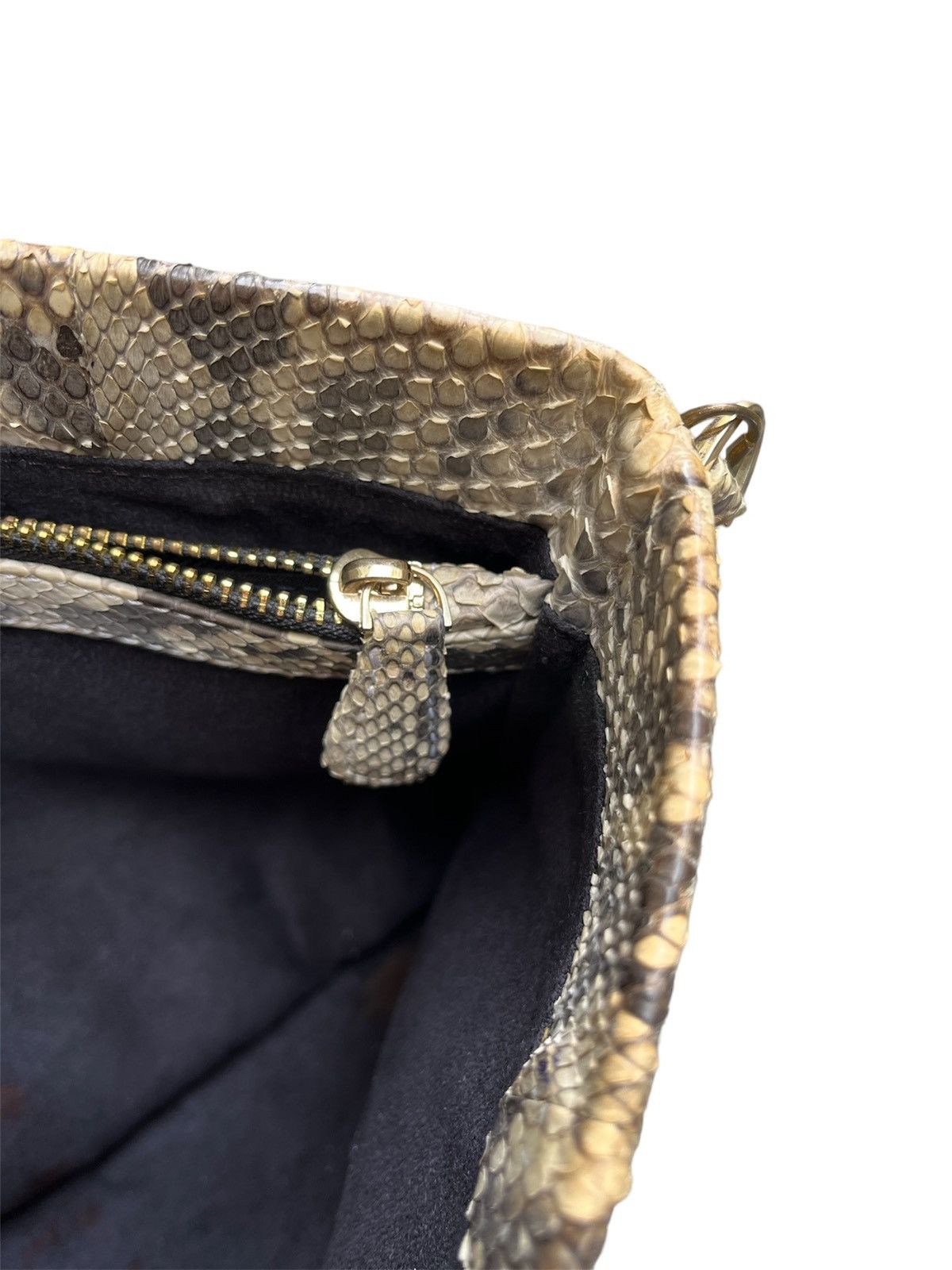 Handmade × If Six Was Nine × Vintage Chain Handbag Snake Skin Python Vintage Shoulder Bag Size ONE SIZE - 9 Thumbnail