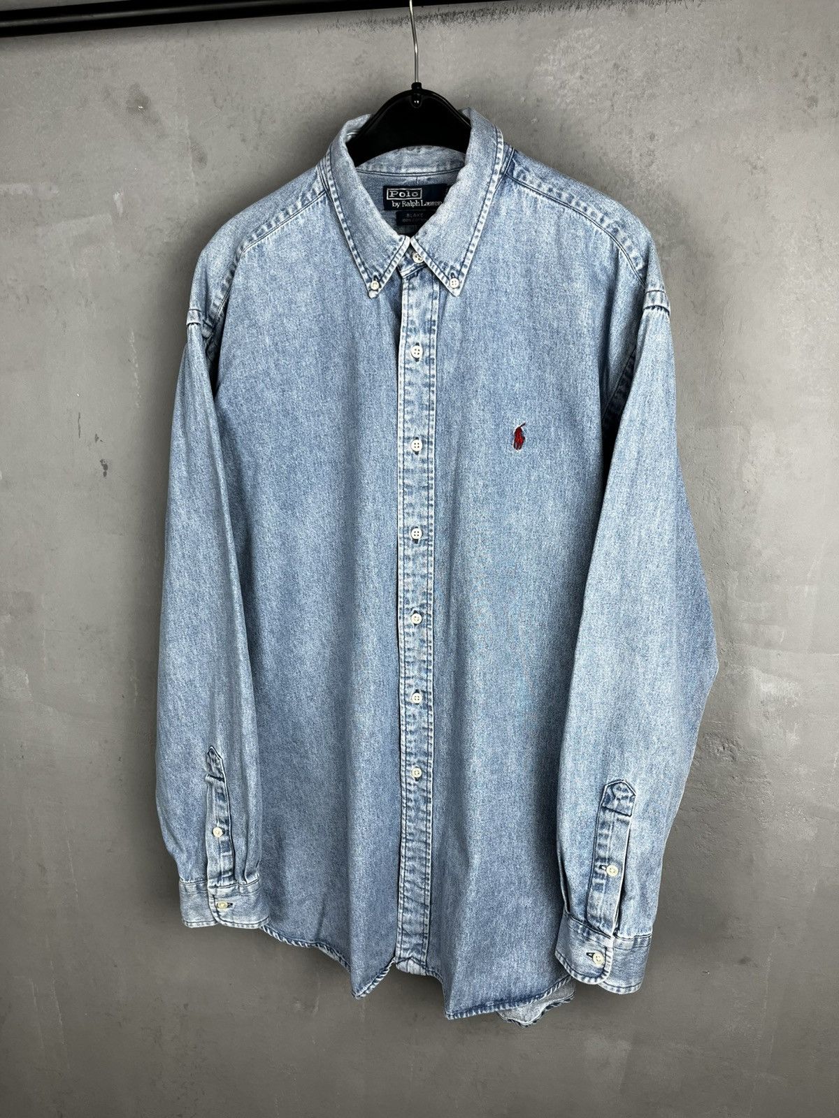 Ralph Lauren button shirt denim vintage Rare !