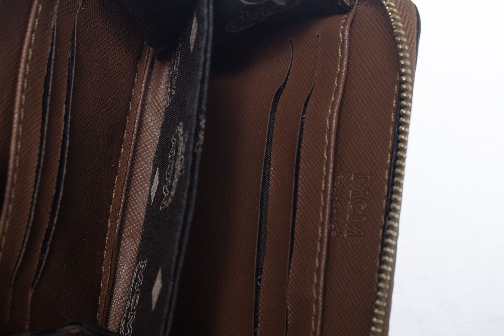 MCM MCM, brown zip around wallet in monogram Size ONE SIZE - 4 Thumbnail