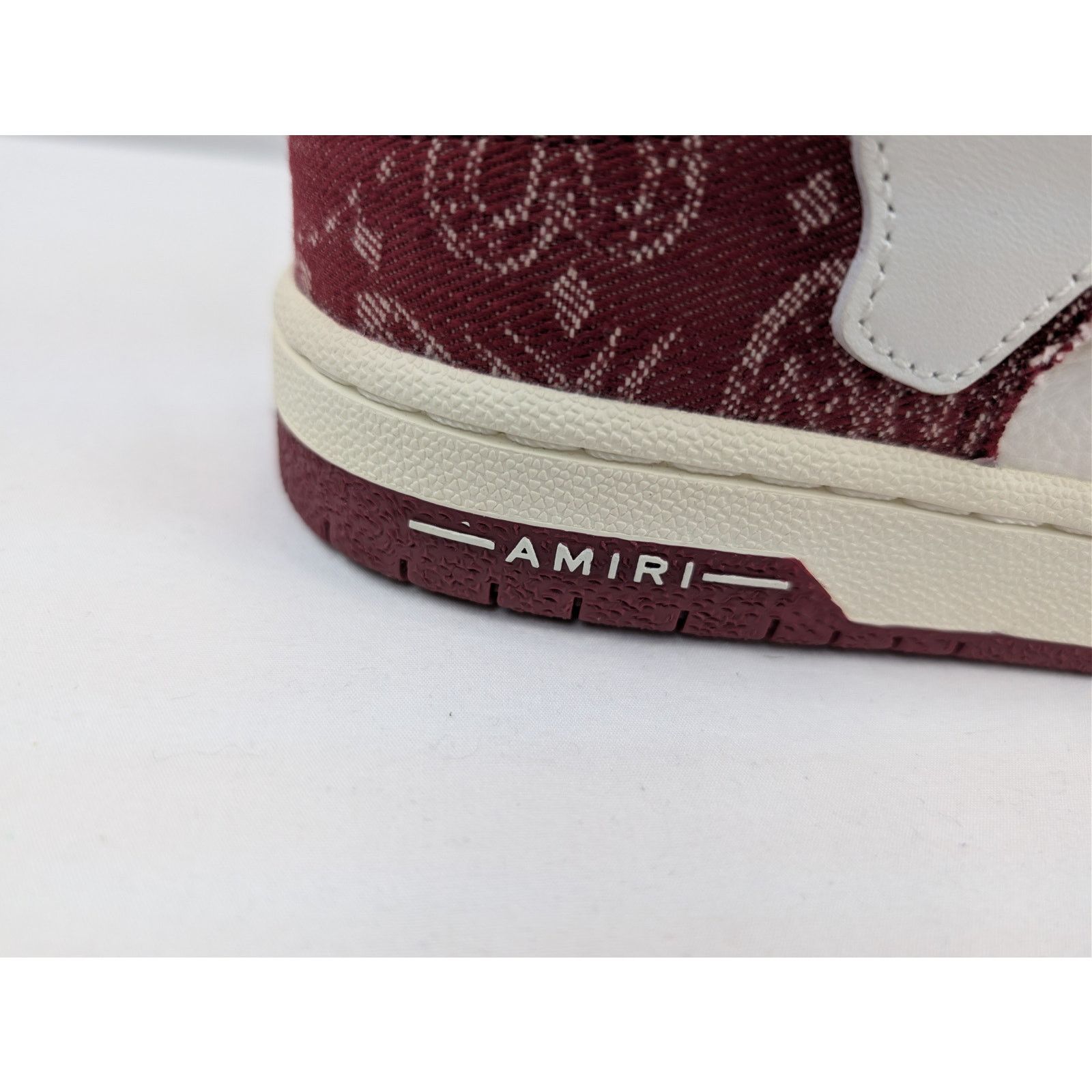 Amiri o1rshd1 Bandana Denim Skeleton Top Low Sneakers in Burgundy Size US 11 / EU 44 - 5 Thumbnail