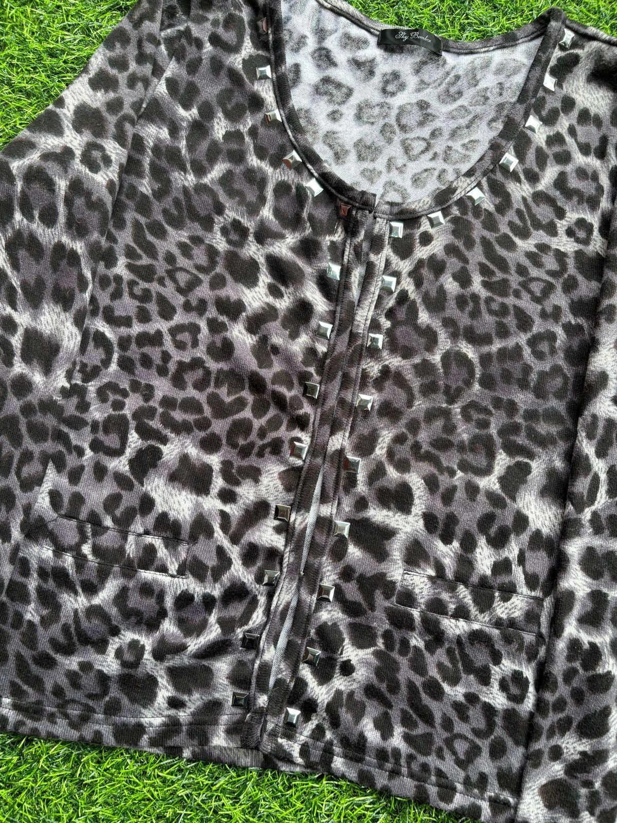 Hysteric Glamour Y2k Sky Bomber Studded Leopard Ifsixwasnine Punk Style Size L / US 10 / IT 46 - 2 Thumbnail