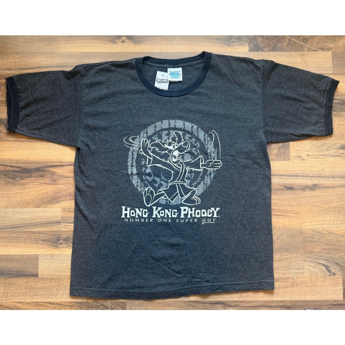 Other 2003 Hong King Phooey gray black ringer Size Large Size US L / EU 52-54 / 3 - 1 Thumbnail