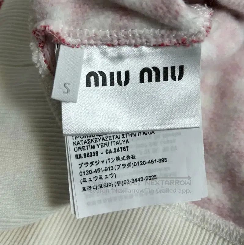 Miu Miu Miu Miu Red Checkered Cotton Sweatshirt . Size S / US 4 / IT 40 - 3 Thumbnail
