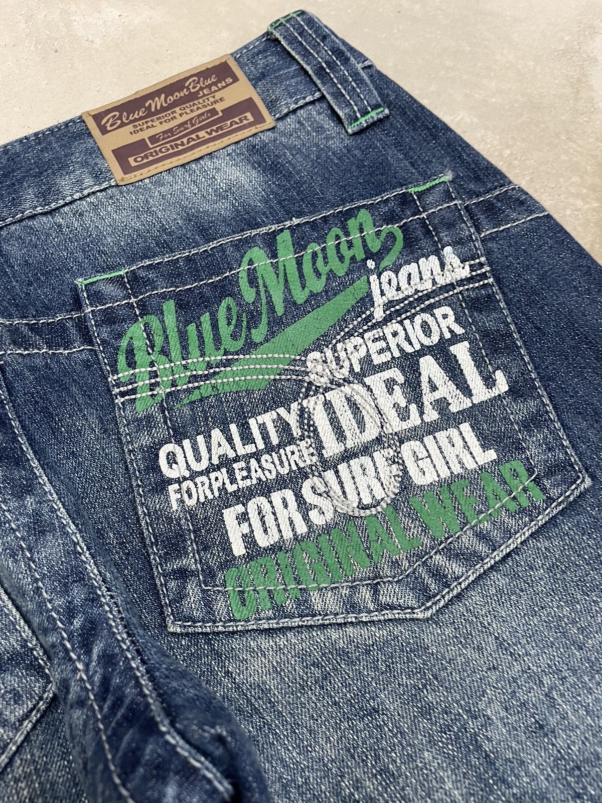 Blue Blue Japan × Hysteric Glamour × Japanese Brand Blue Moon Blue Y2k Style Wording Pocket Clone Devgru Style Size US 30 / EU 46 - 14 Thumbnail